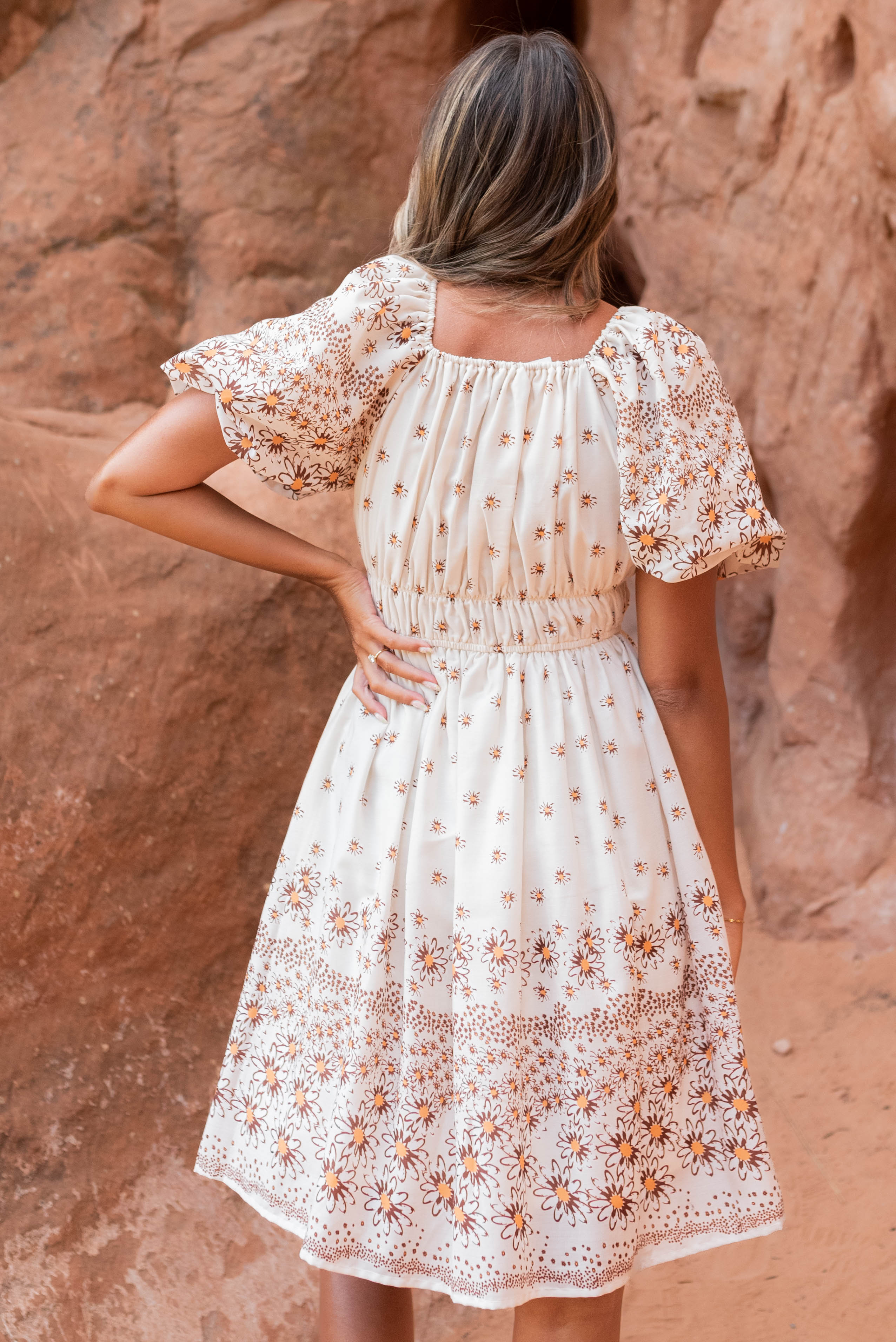 Josie Beige Daisy Dress