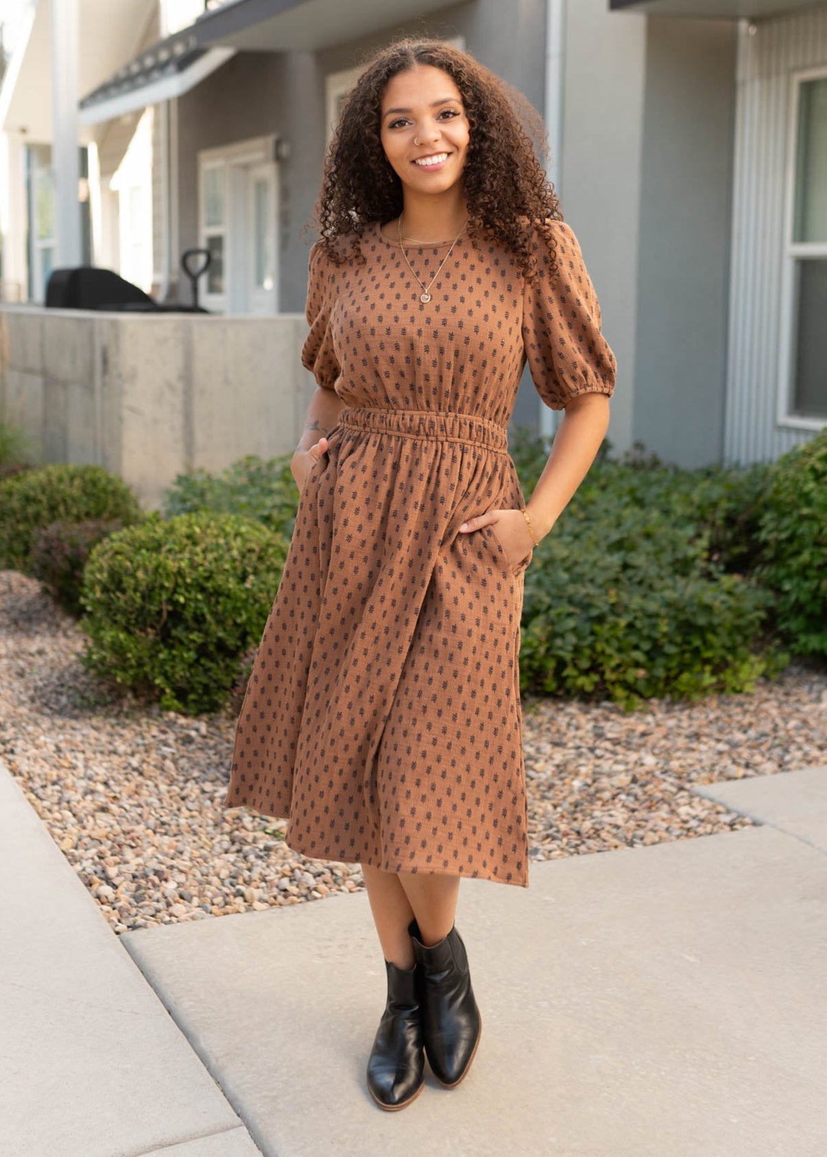 Josie Nutmeg Textured Dress