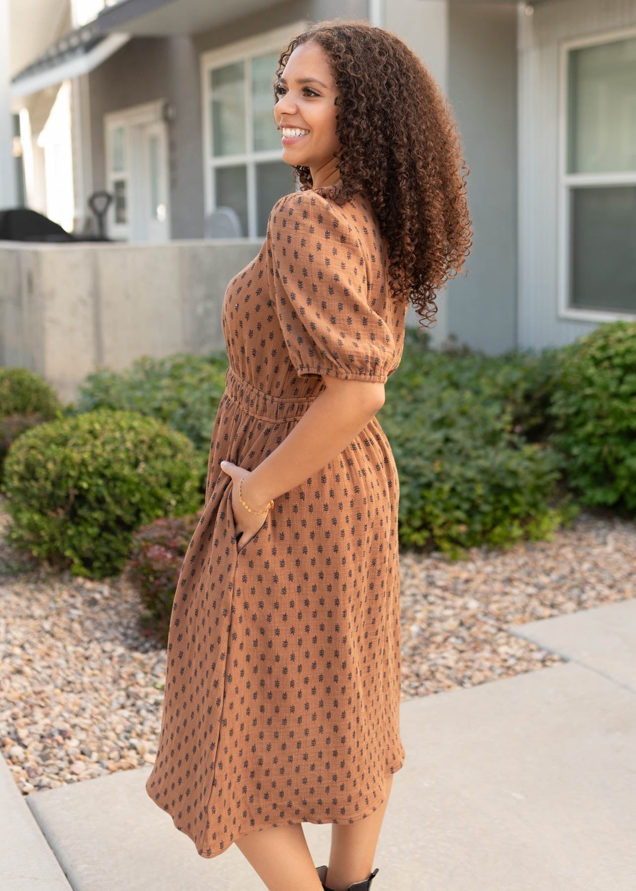 Josie Nutmeg Textured Dress