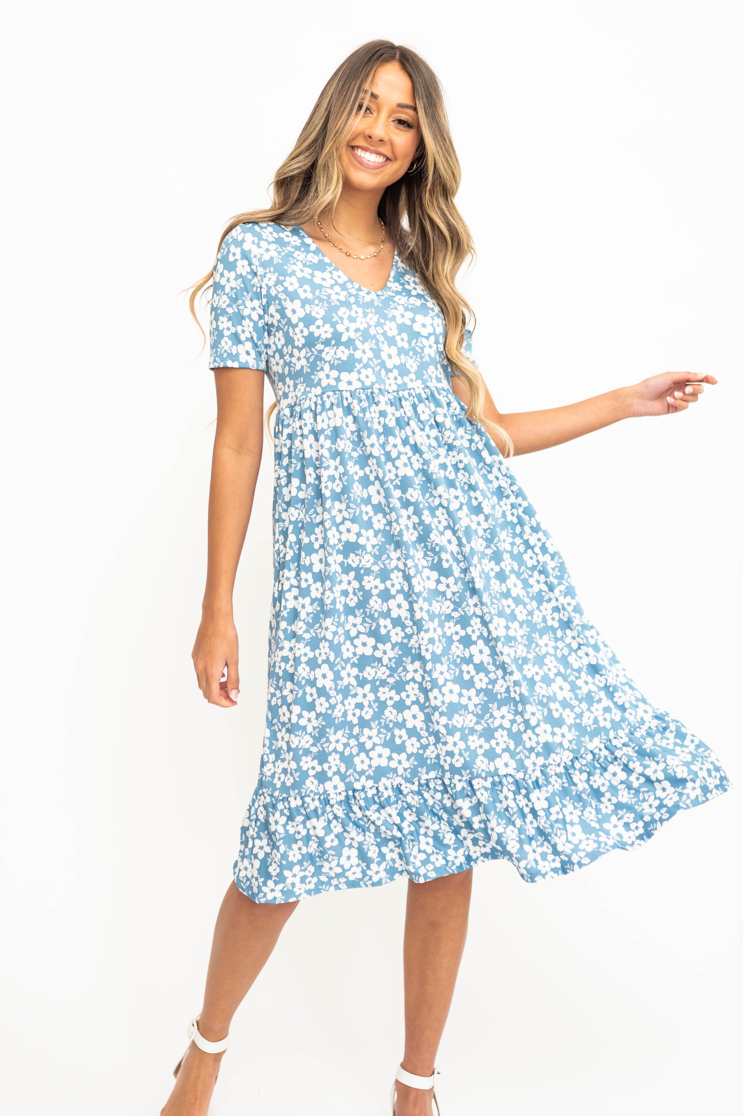 Jules Blue Floral Dress