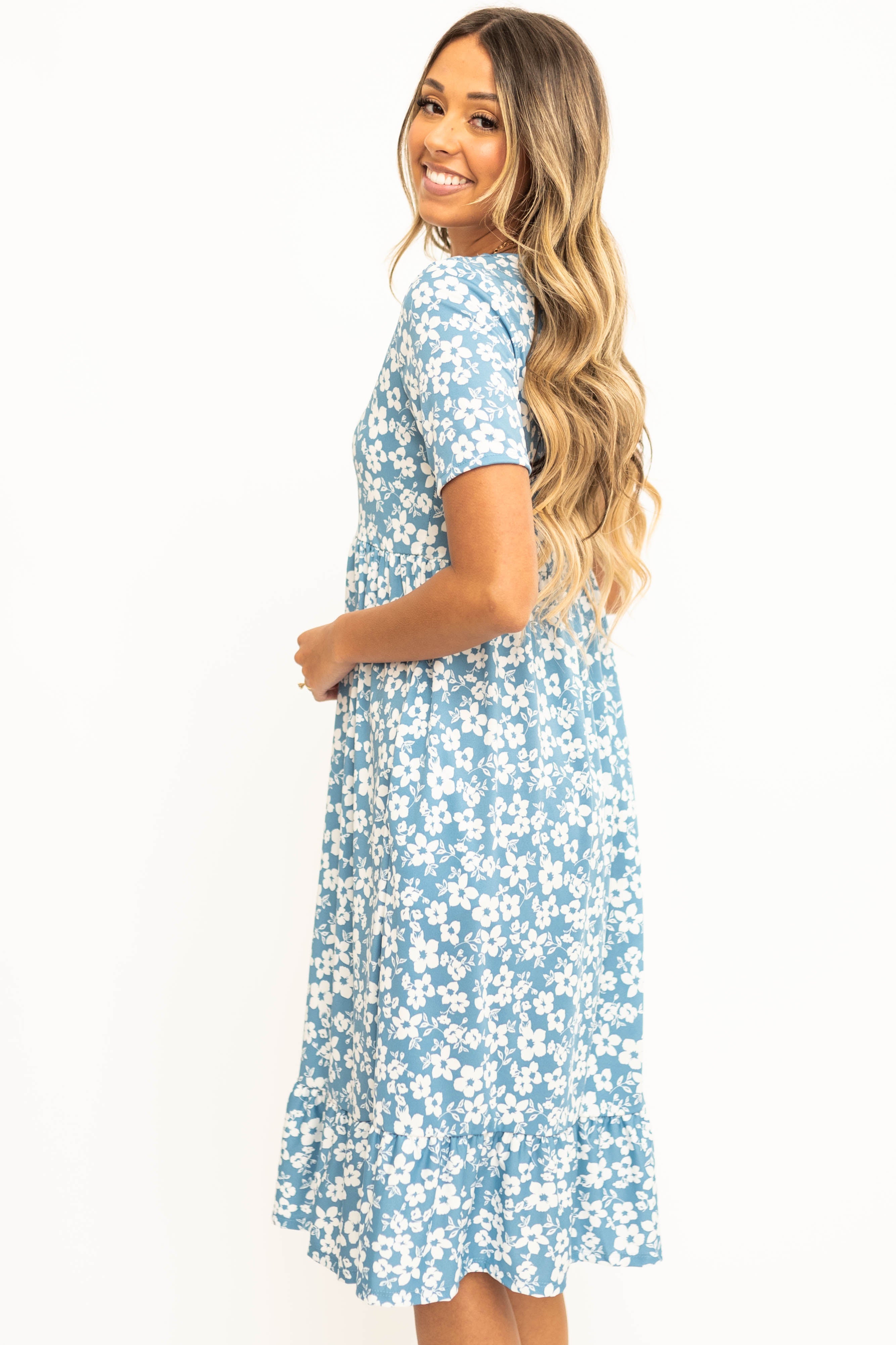 Jules Blue Floral Dress
