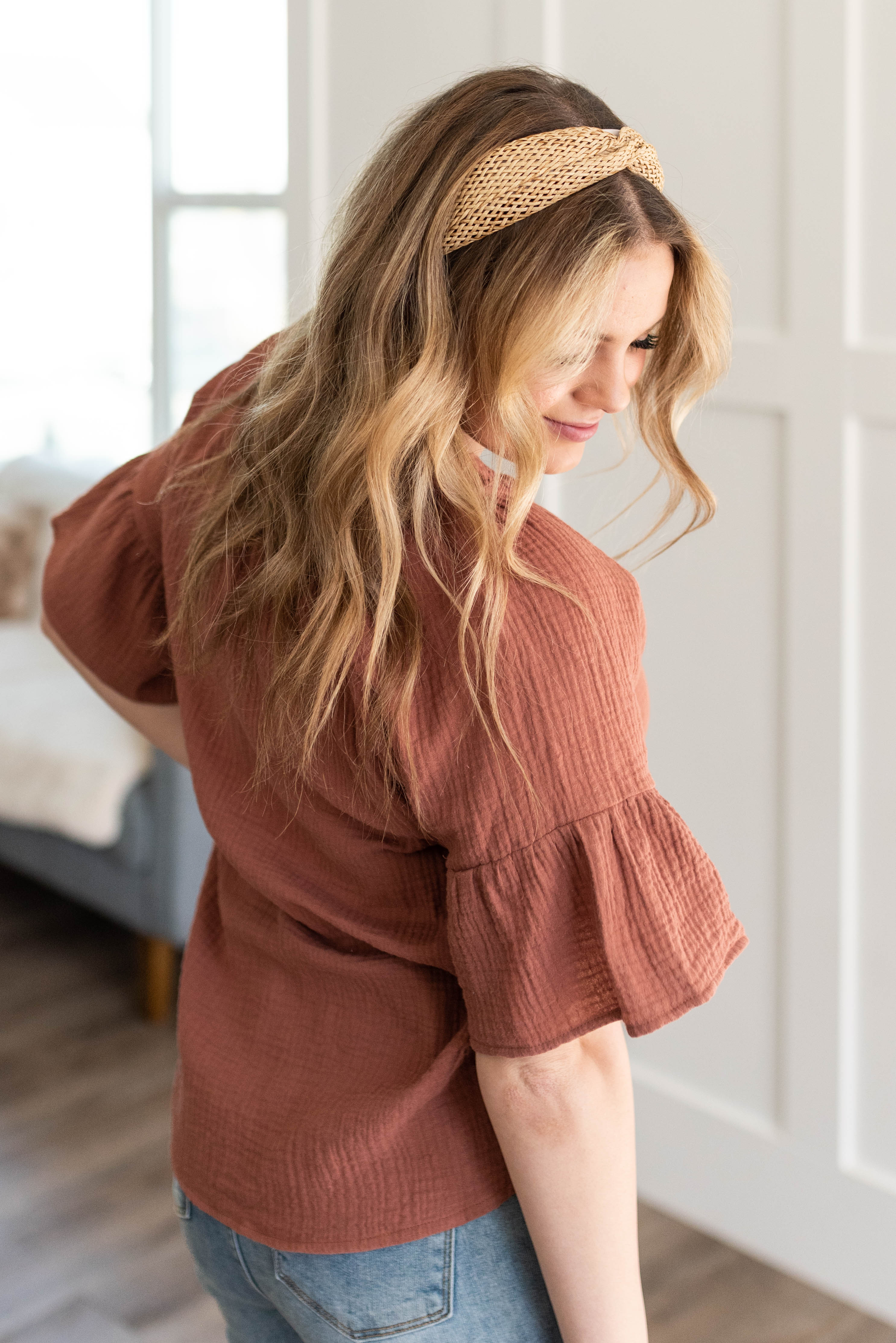 Juliana Terracotta Blouse