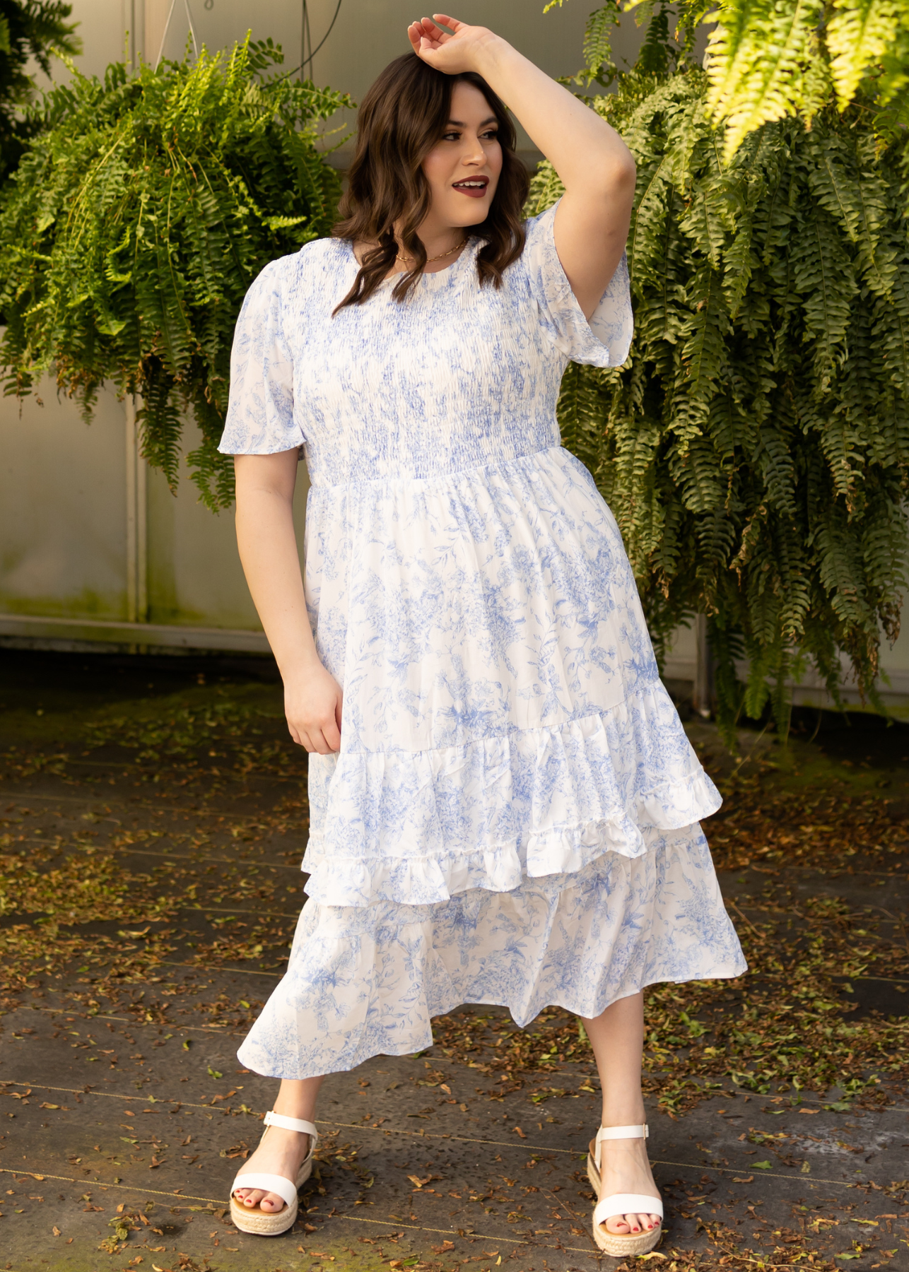Julissa Blue Floral Dress