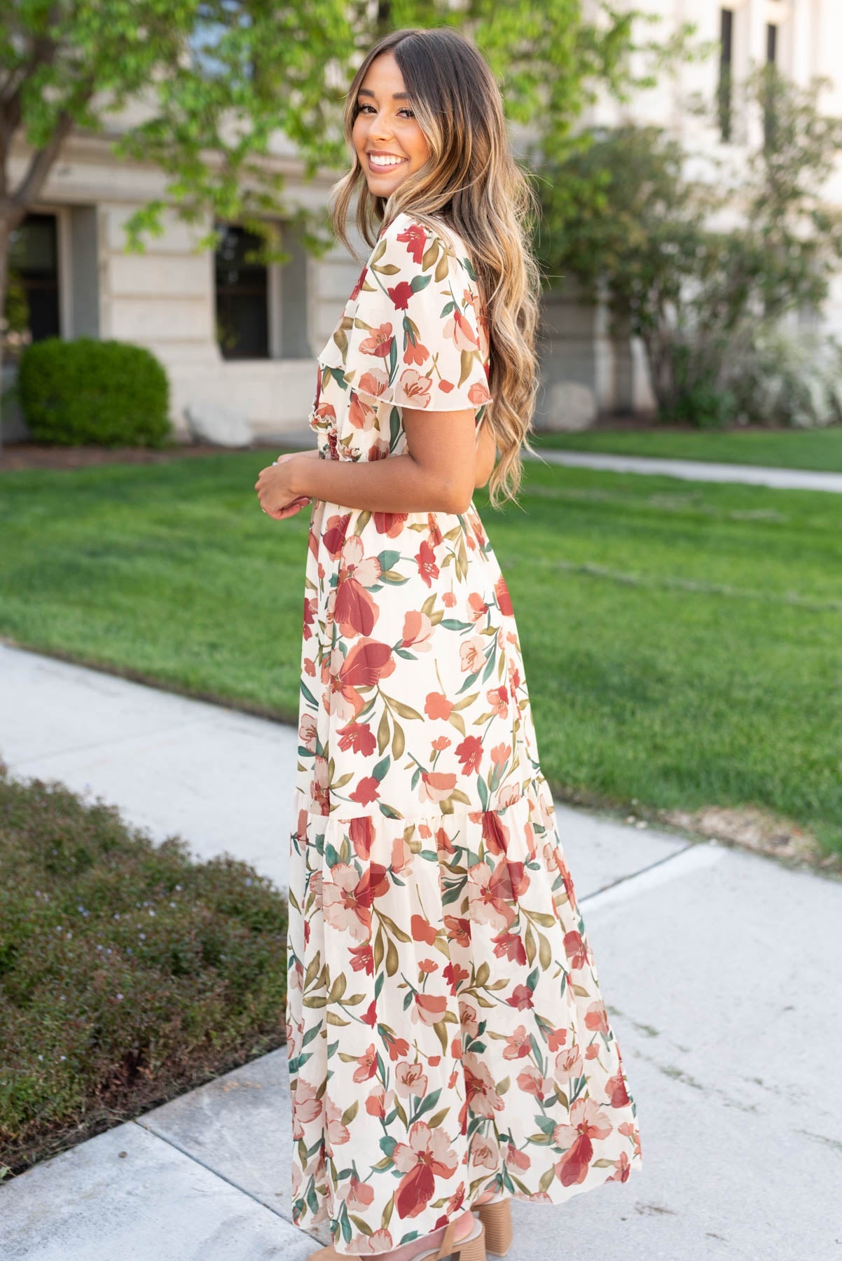 June Multi Floral Maxi Dress