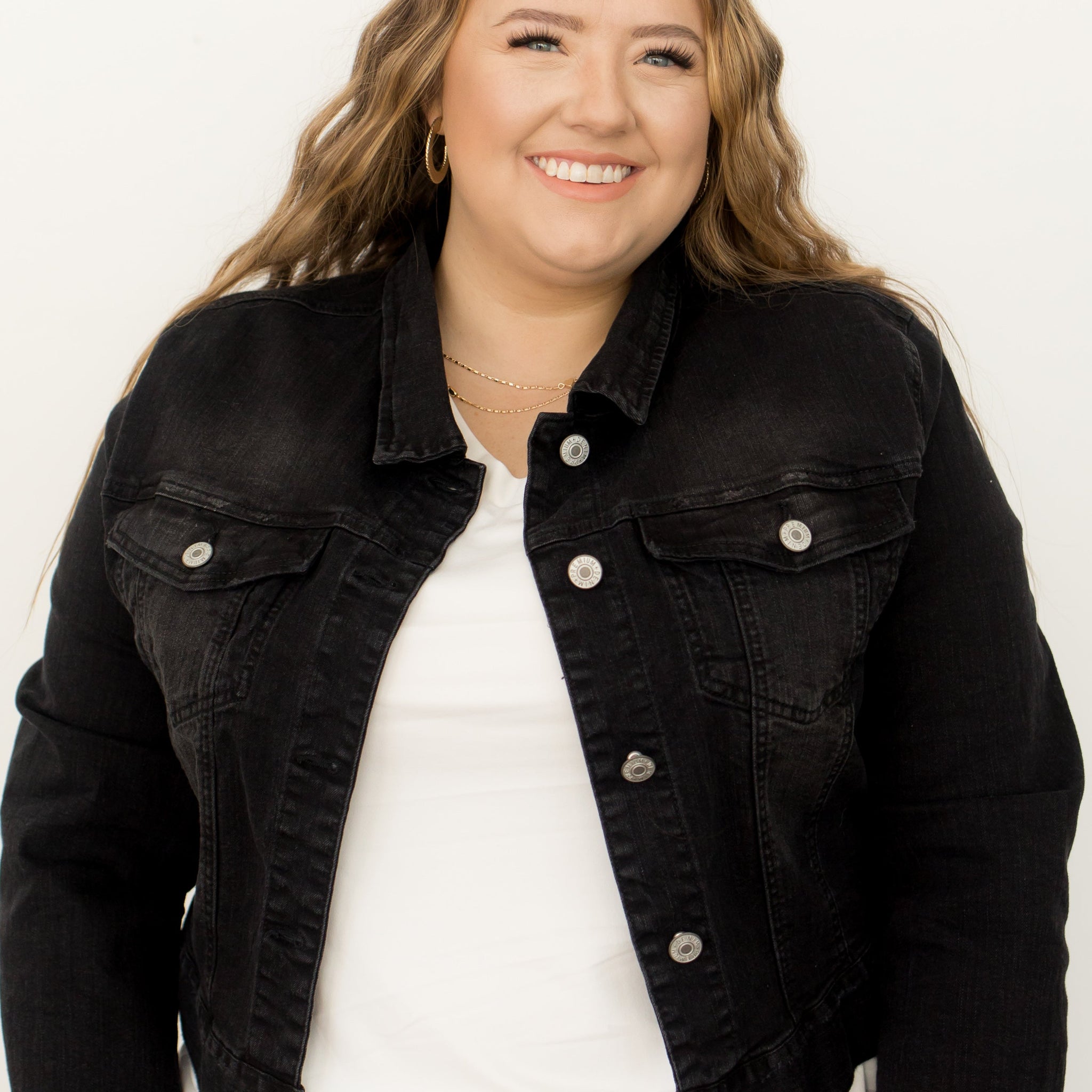 Justice Black Jean Jacket