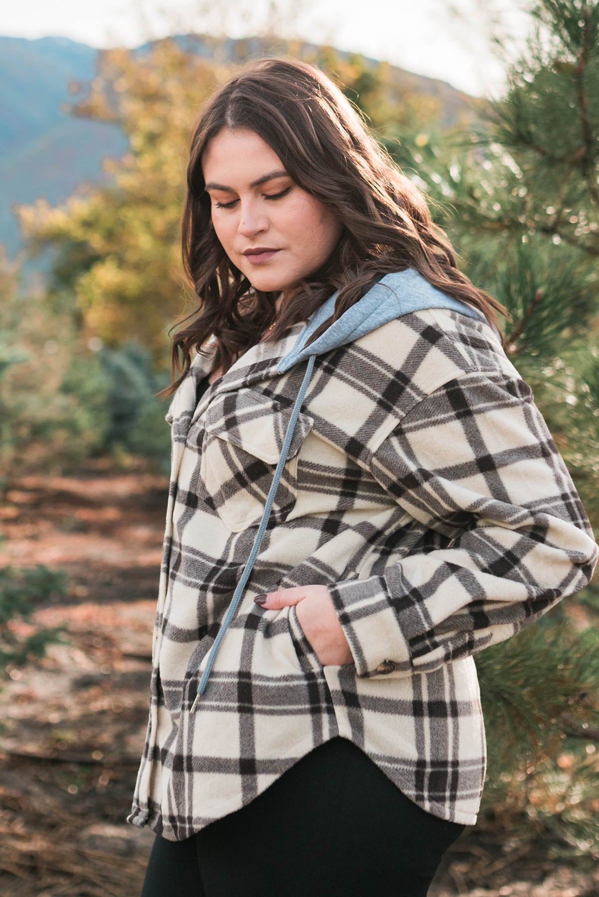 Kalani Taupe Plaid Shacket
