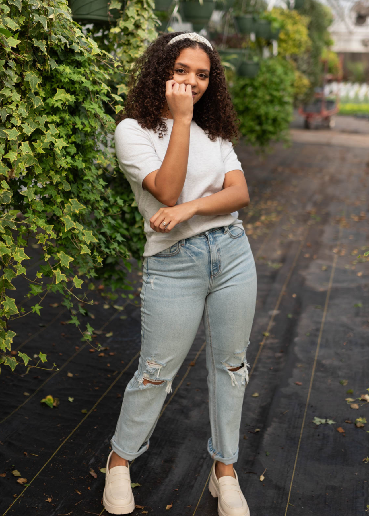 Kally Light Grey Top