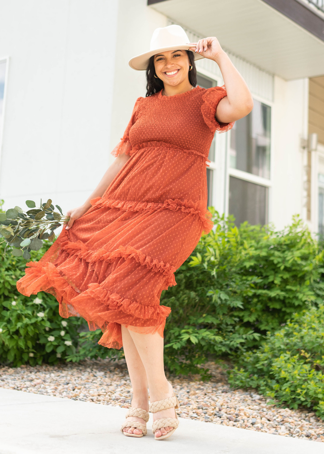 Kamala Rust Dress