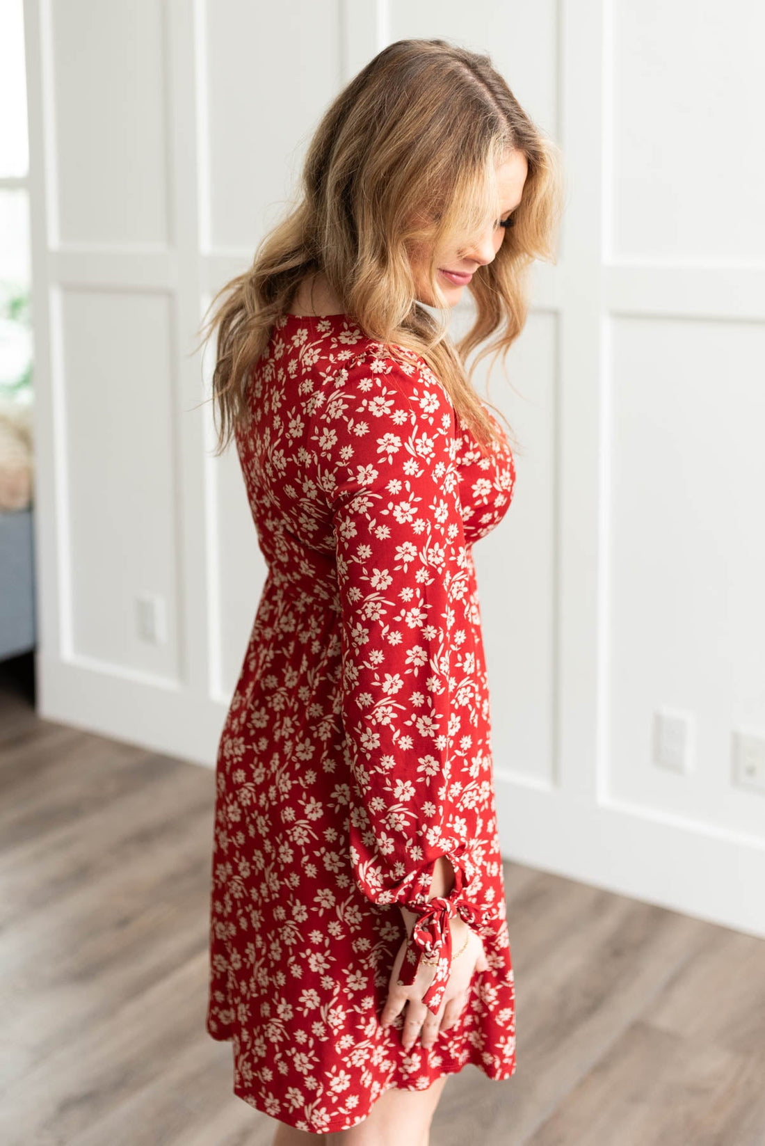 Kambrie Red Floral Dress