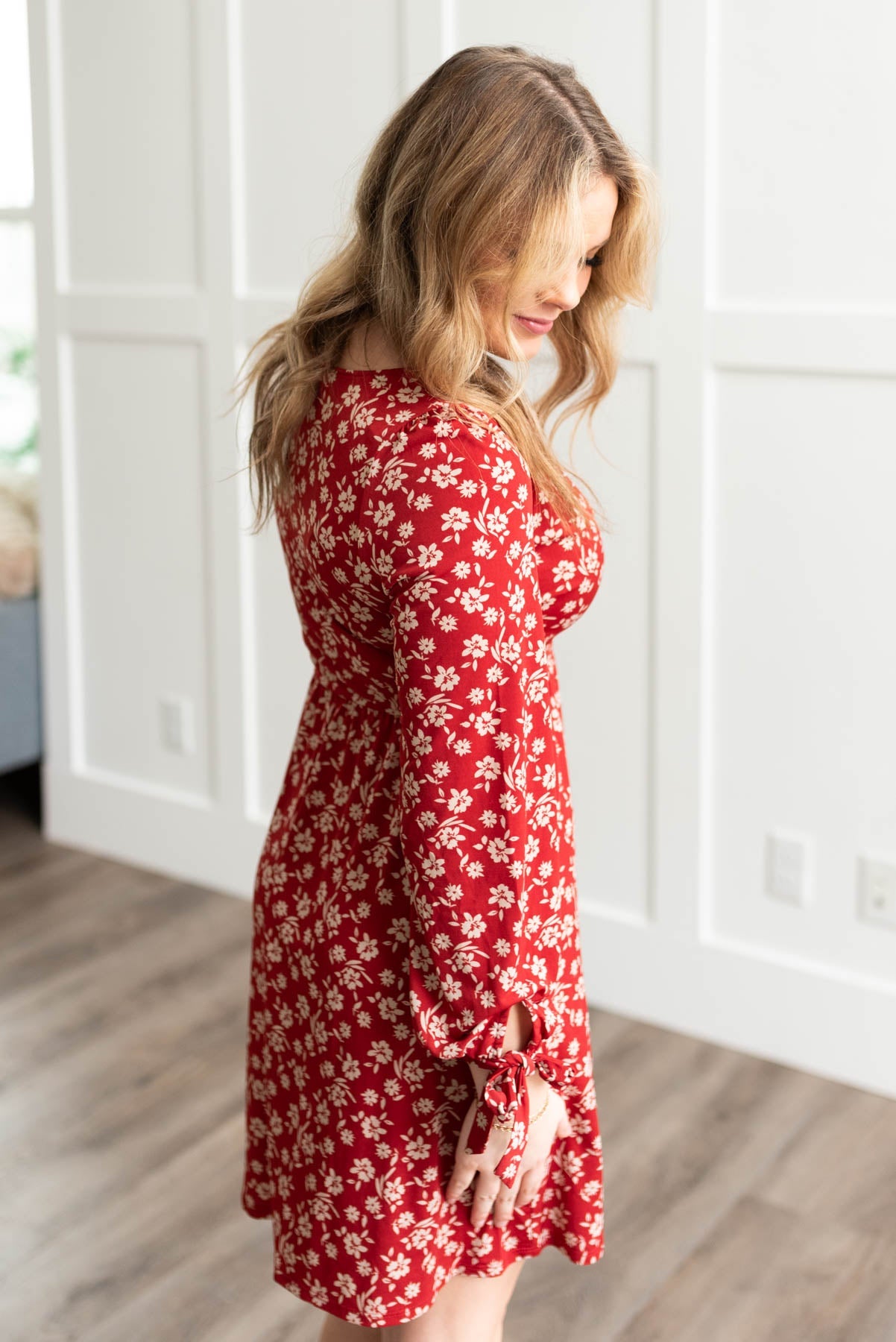 Kambrie Red Floral Dress