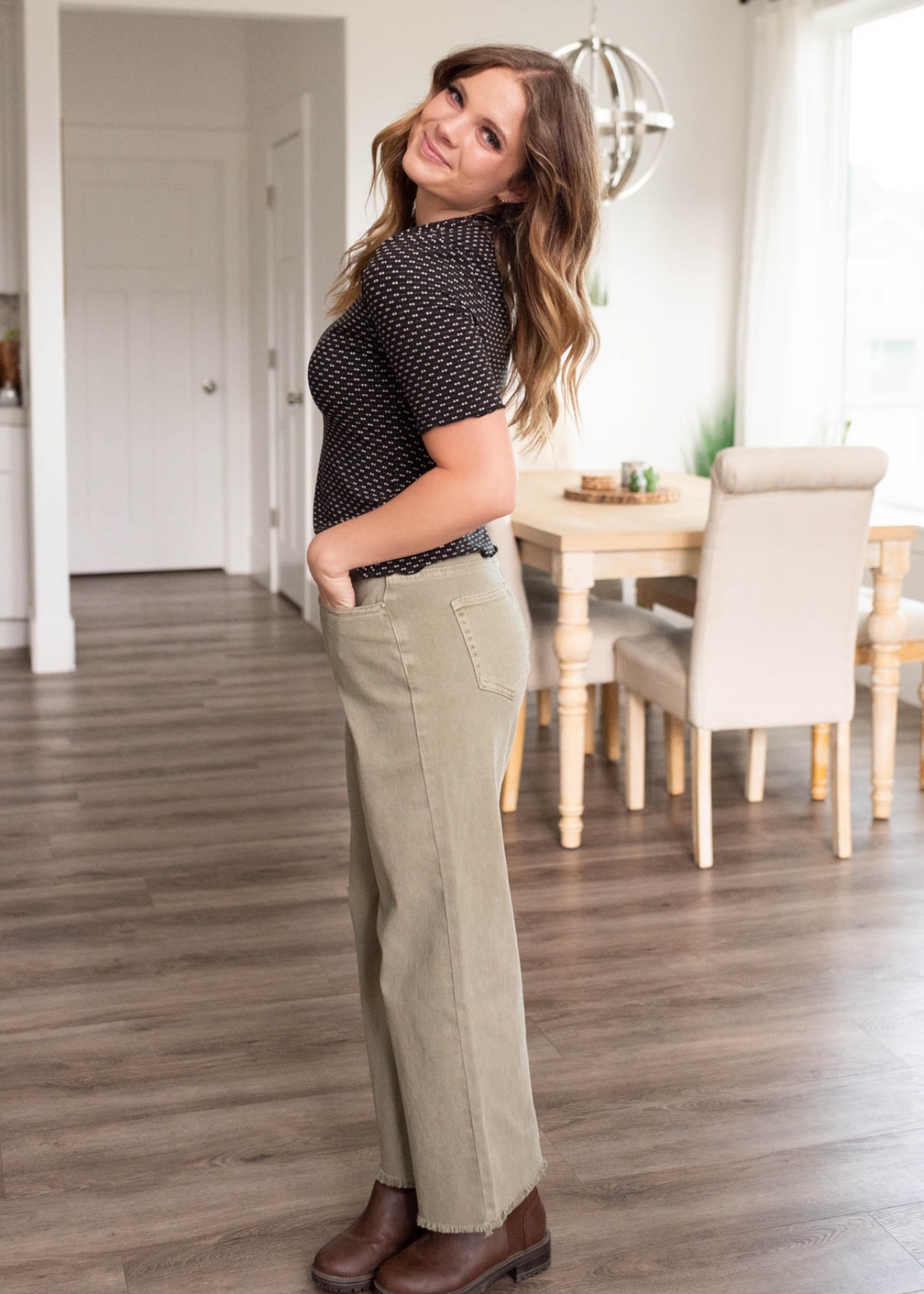Kami Olive Wide Leg Pants