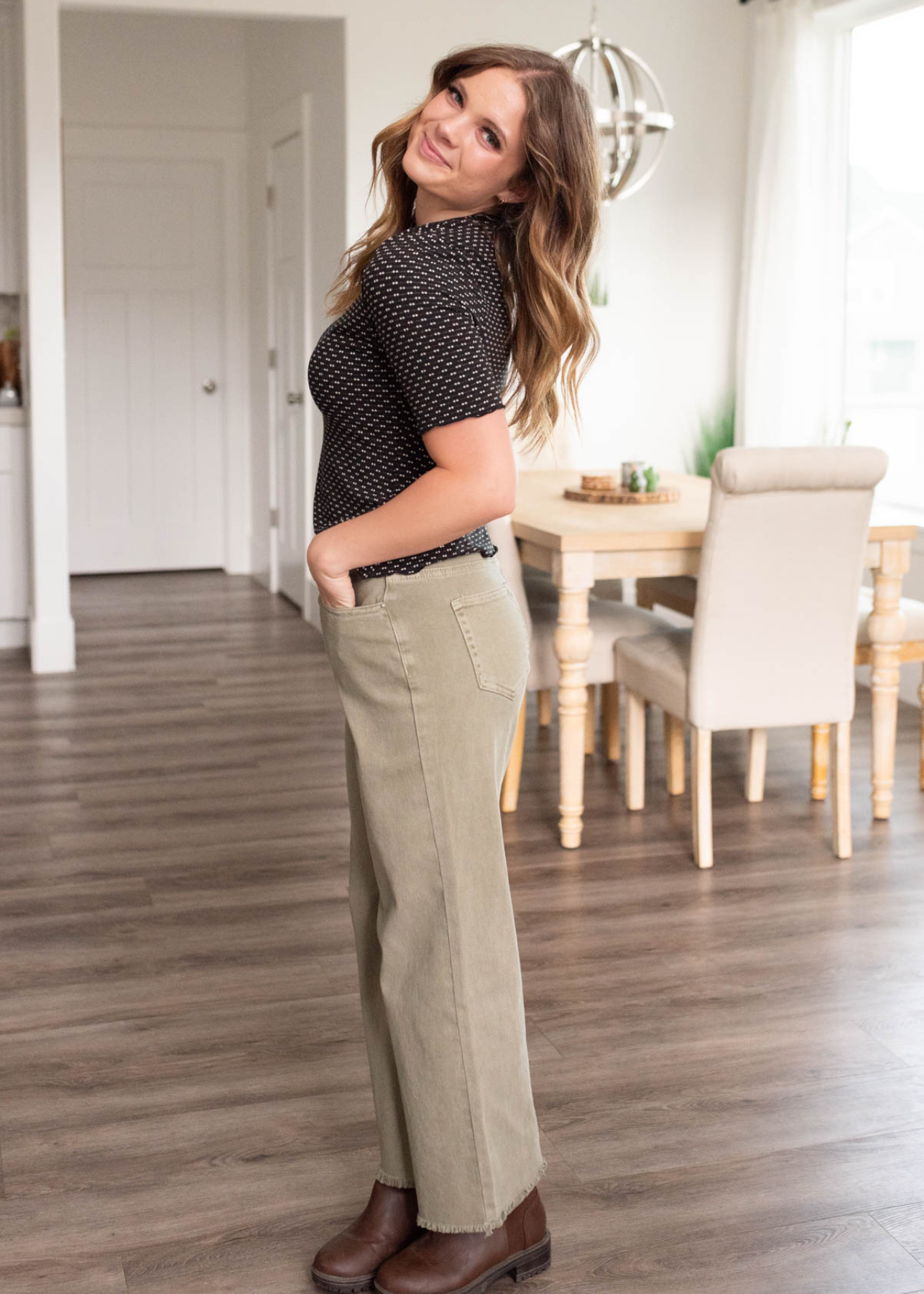 Kami Olive Wide Leg Pants