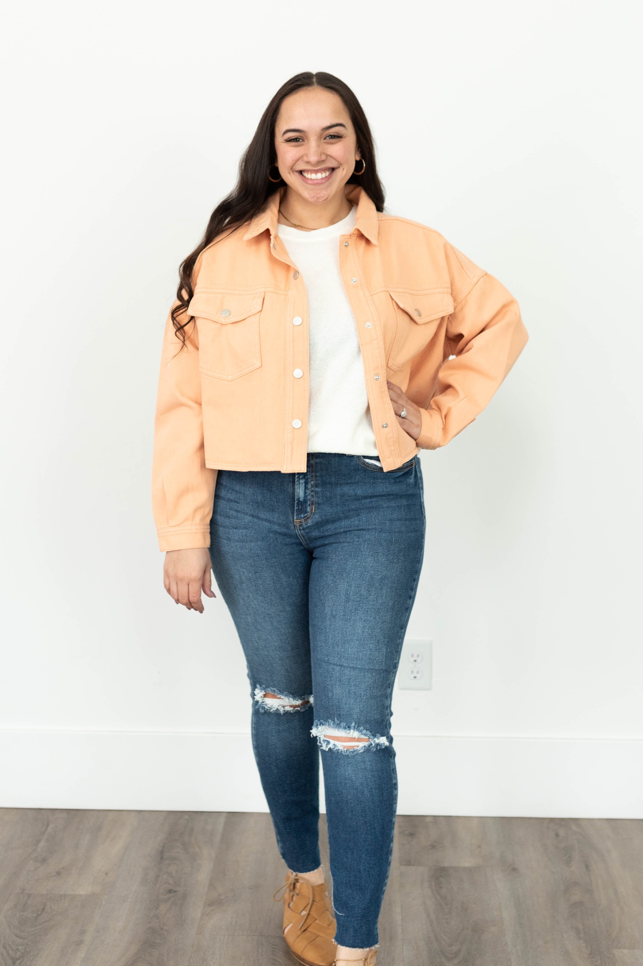 Kami Orange Jean Jacket