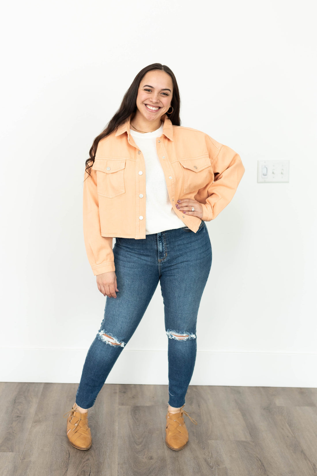 Kami Orange Jean Jacket