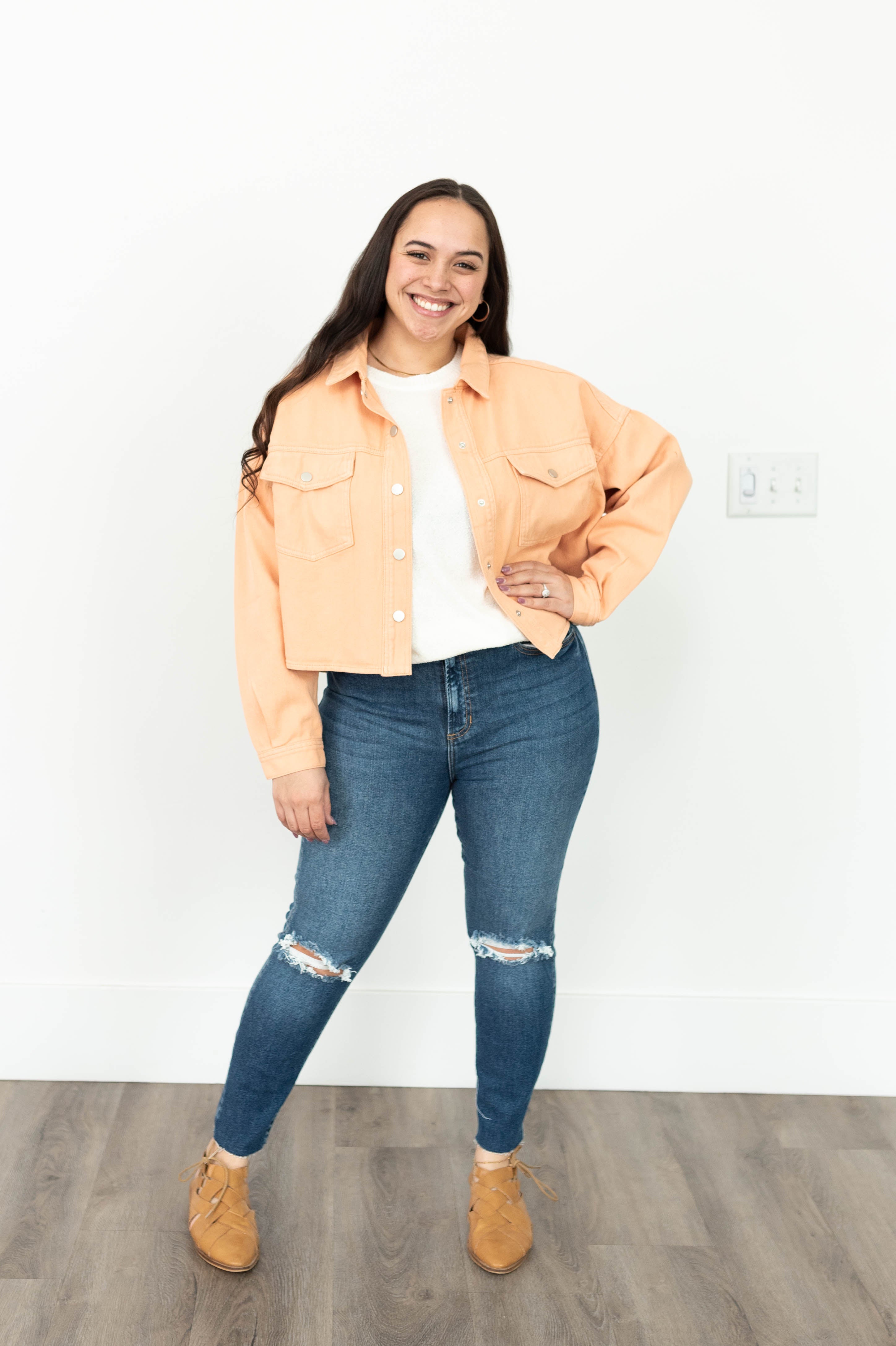 Kami Orange Jean Jacket