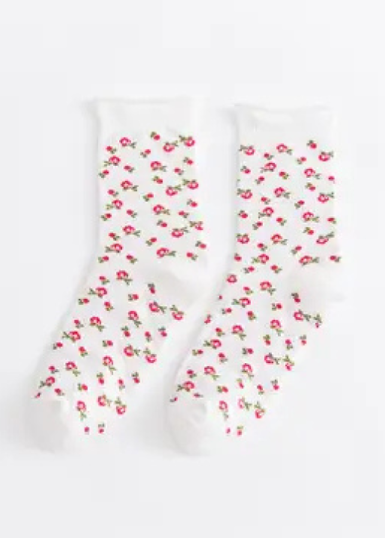 Jolene White Flower Socks