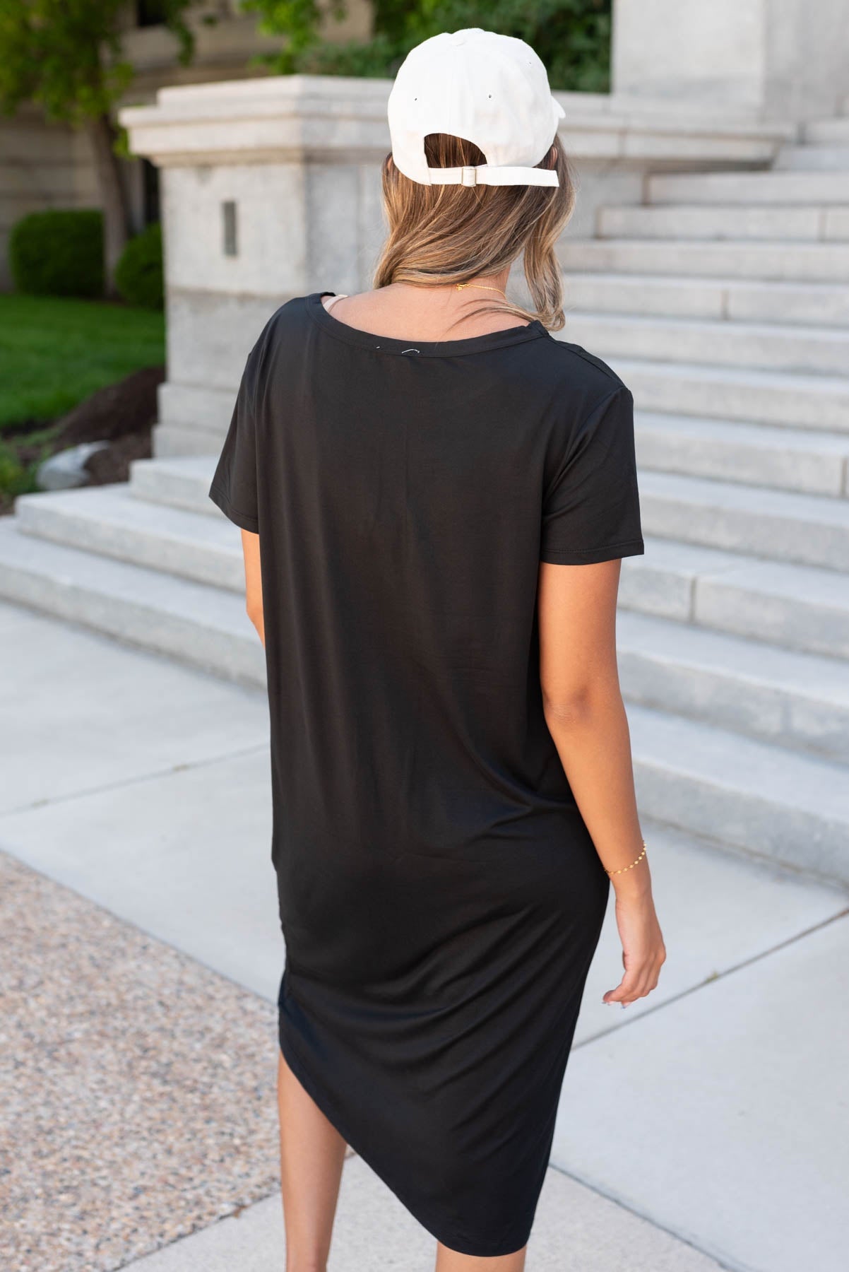 Kara Black Tee Shirt Dress