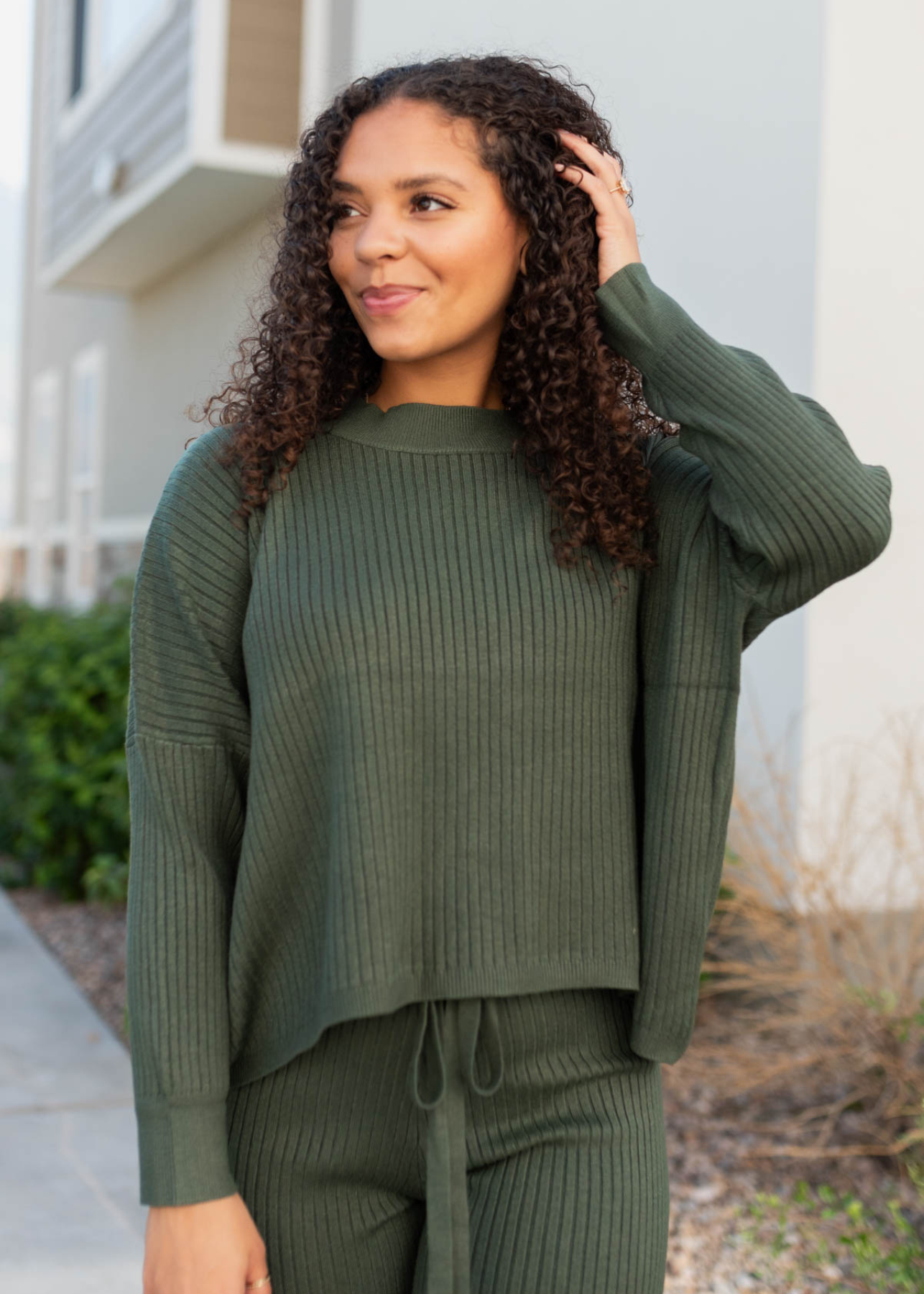 Kara Dark Green Sweater