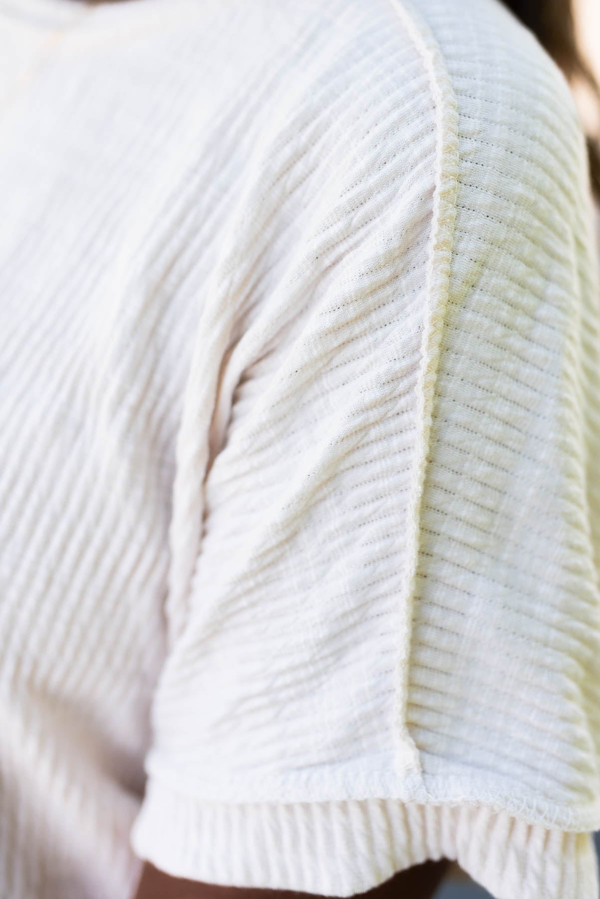 Karla Ivory Textured Top