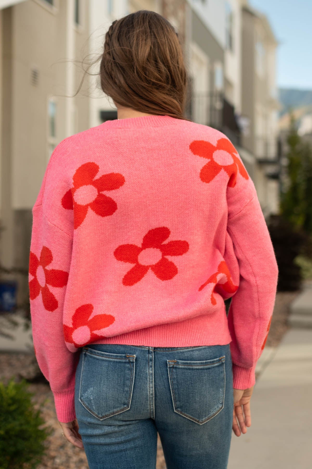 Kass Pink Floral Sweater