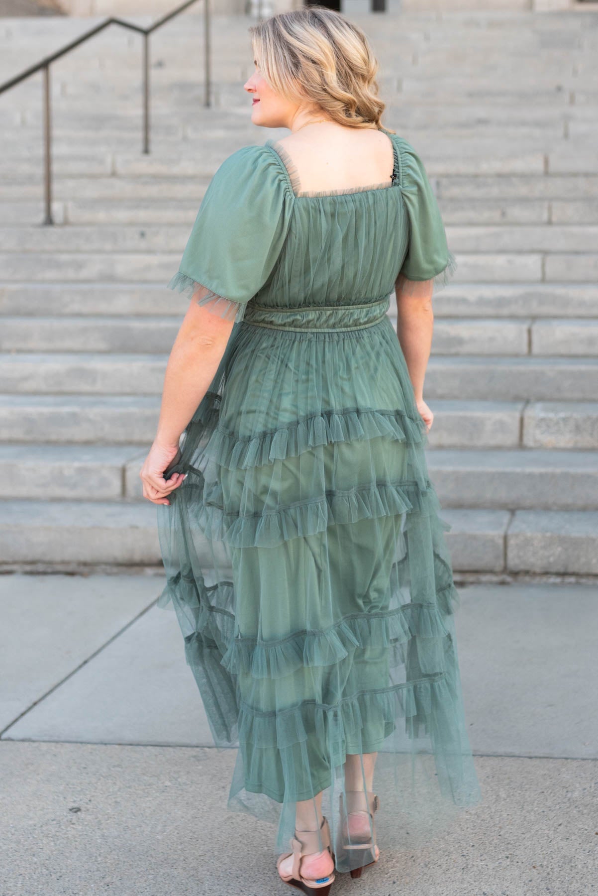 Kathryn Dusty Teal Maxi Dress