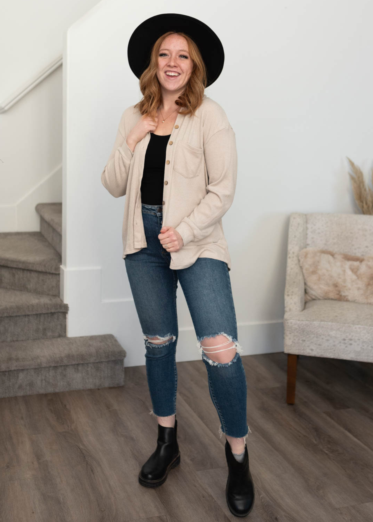 Katie Taupe Top