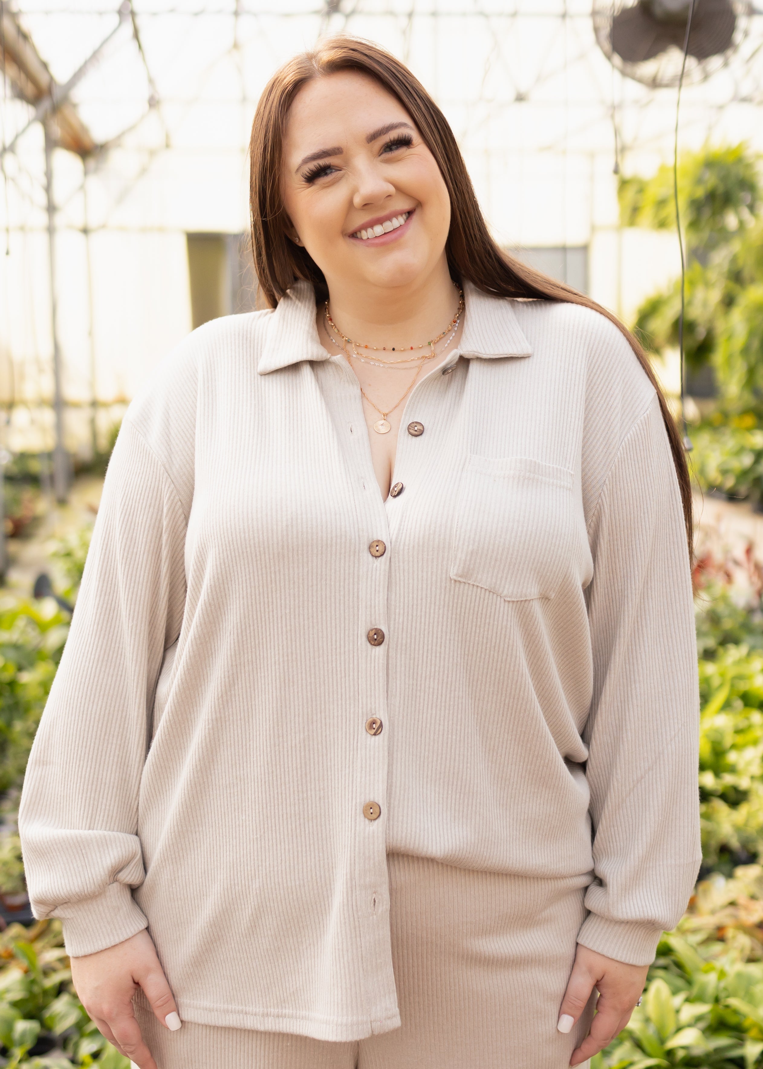 Katie Taupe Top