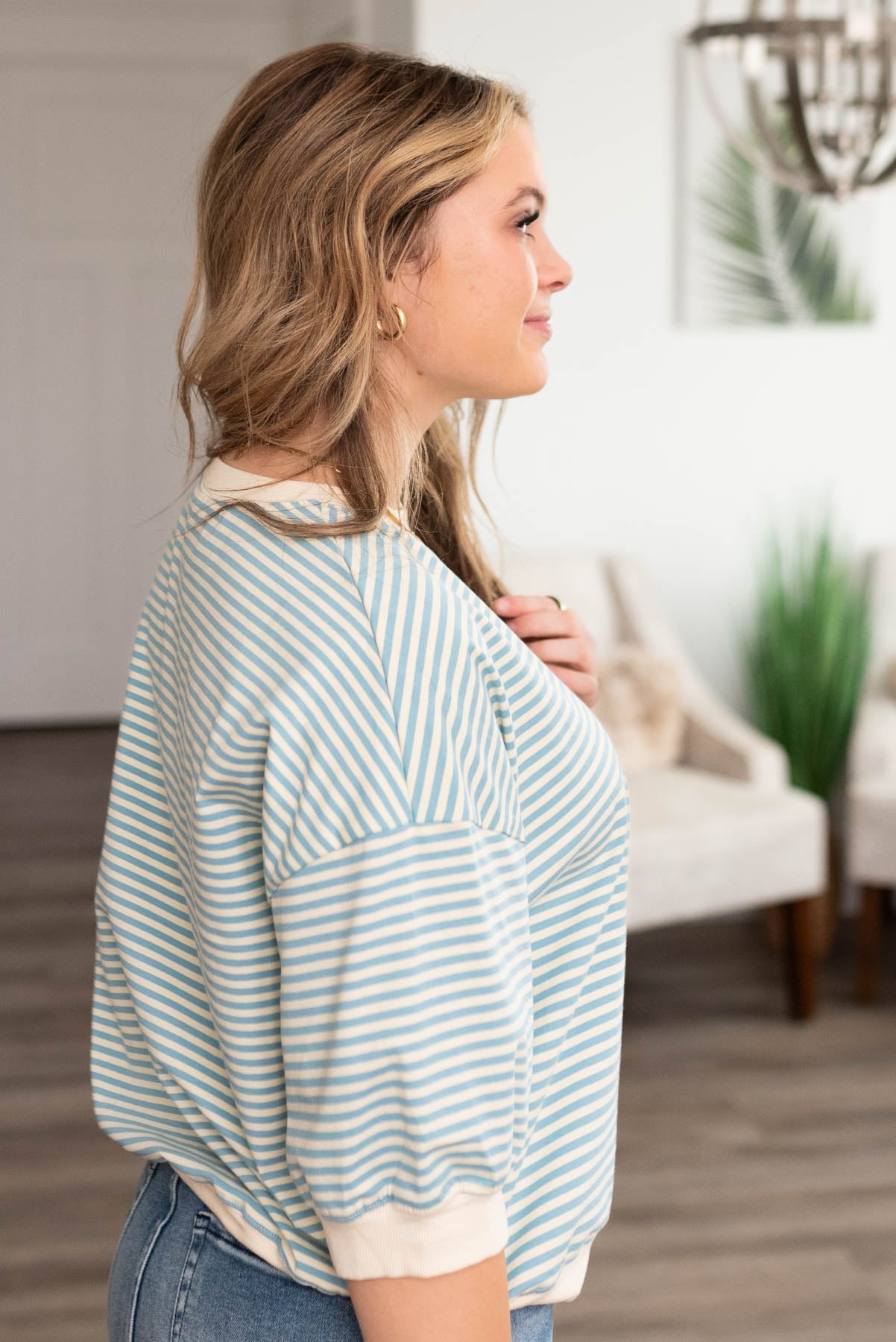 Kaycee Blue Stripe Top