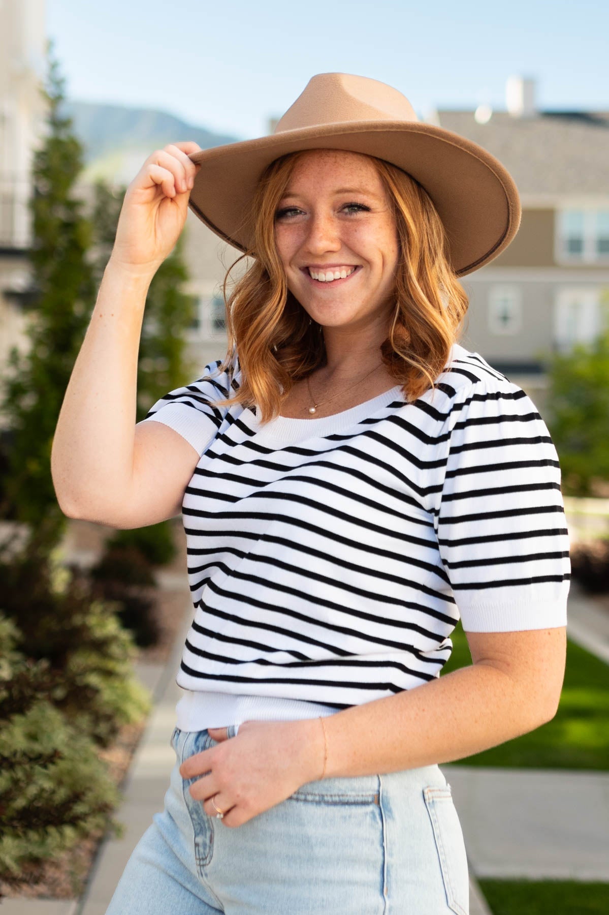 Kayla Ivory Striped Top