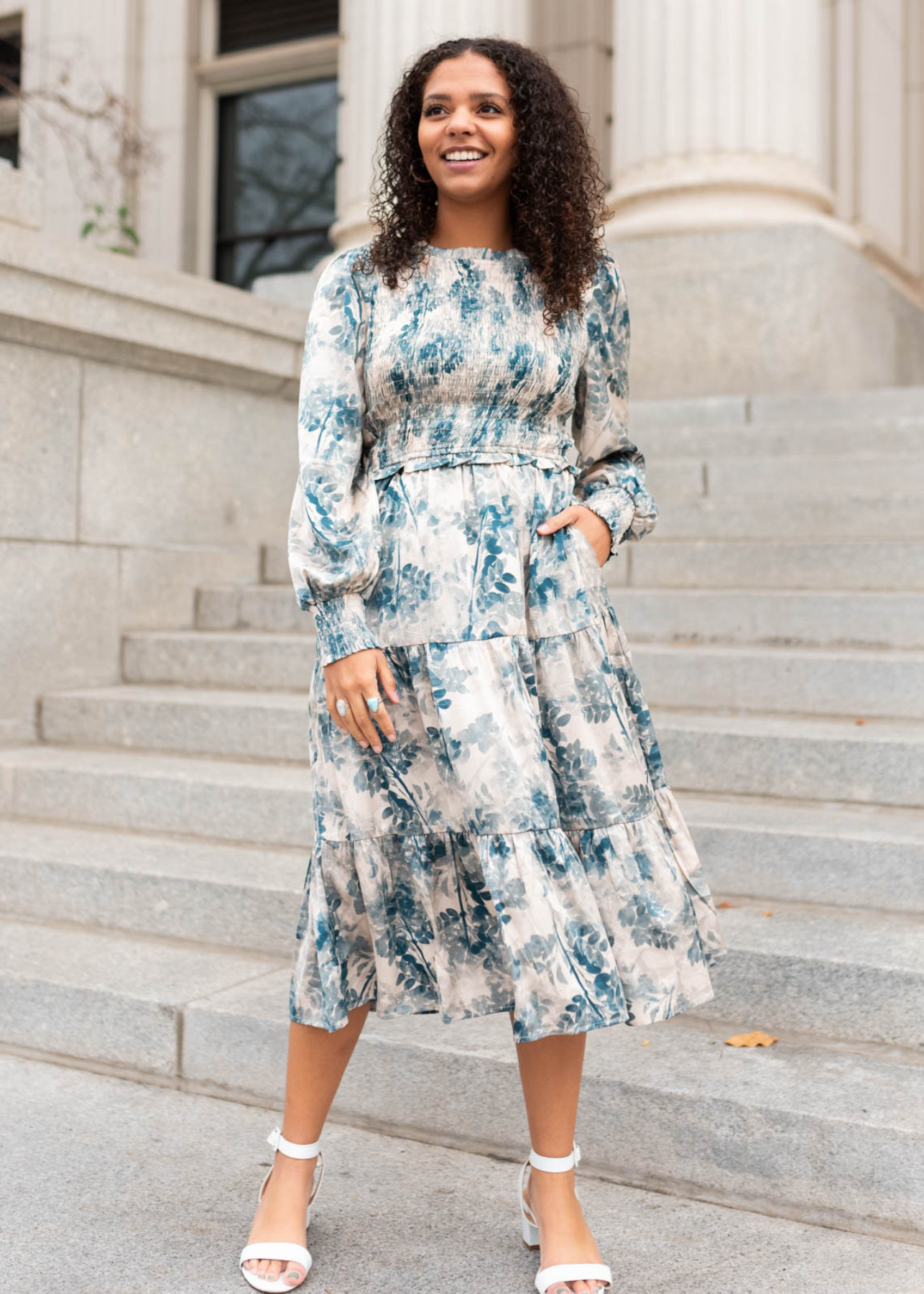 Kendal Beige Floral Dress