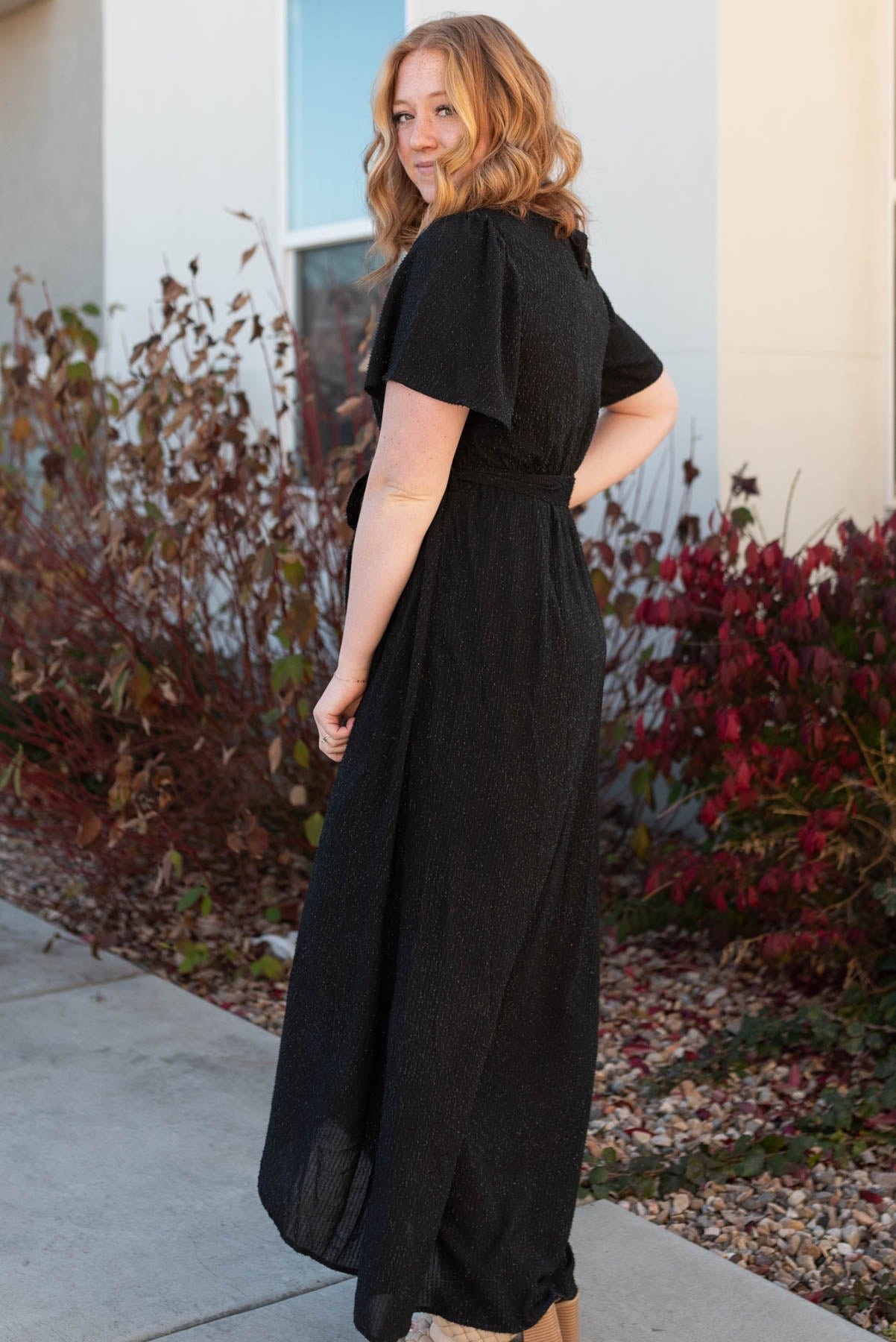 Kenly Sparkle Maxi Wrap Dress