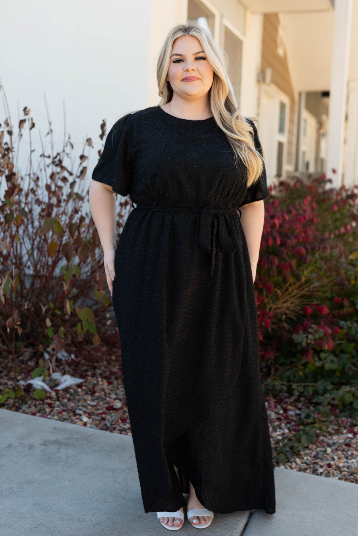 Kenly Sparkle Maxi Wrap Dress
