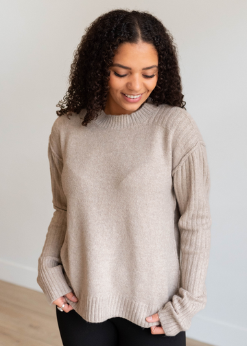 Kerry Heather Khaki Knit Sweater