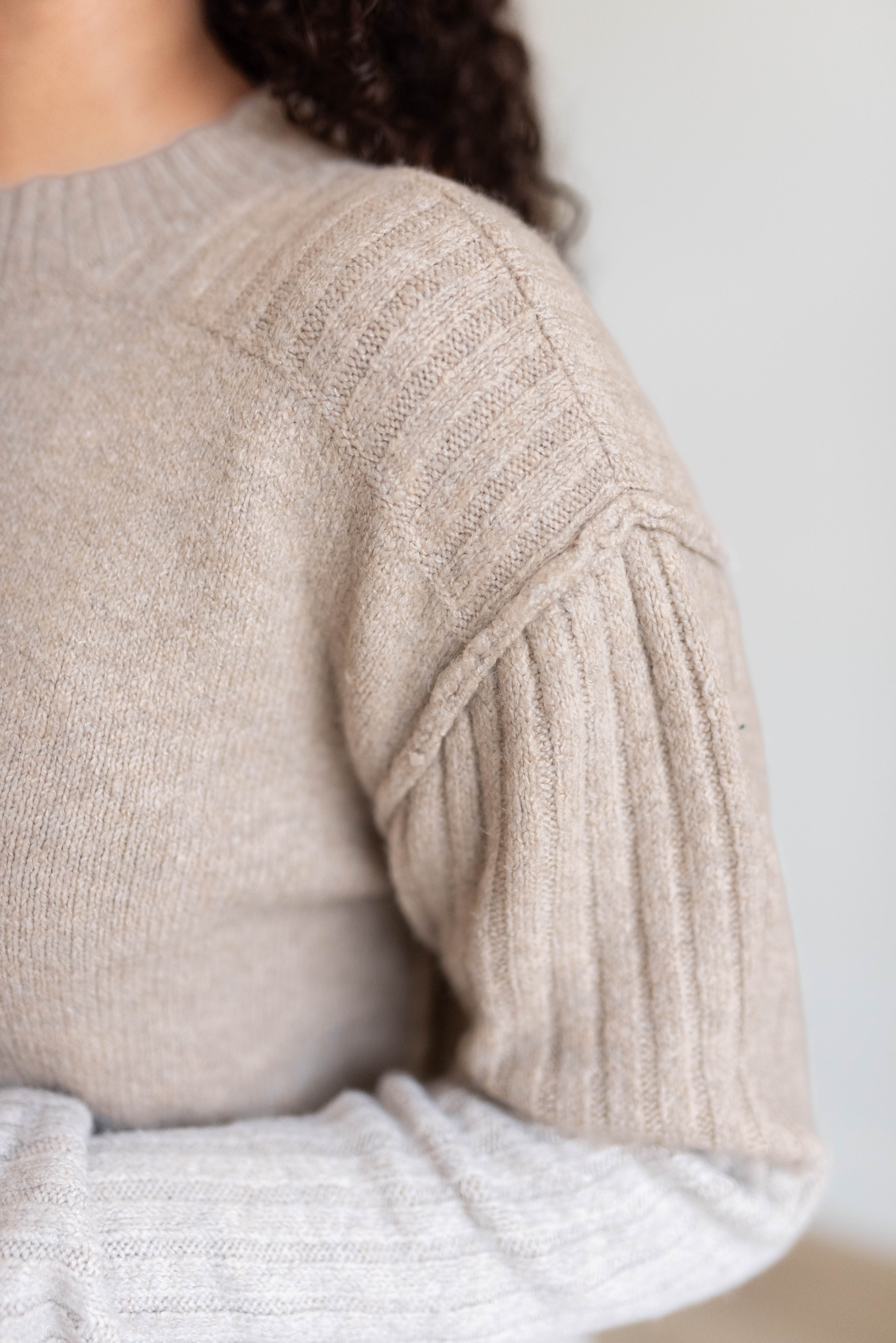 Kerry Heather Khaki Knit Sweater
