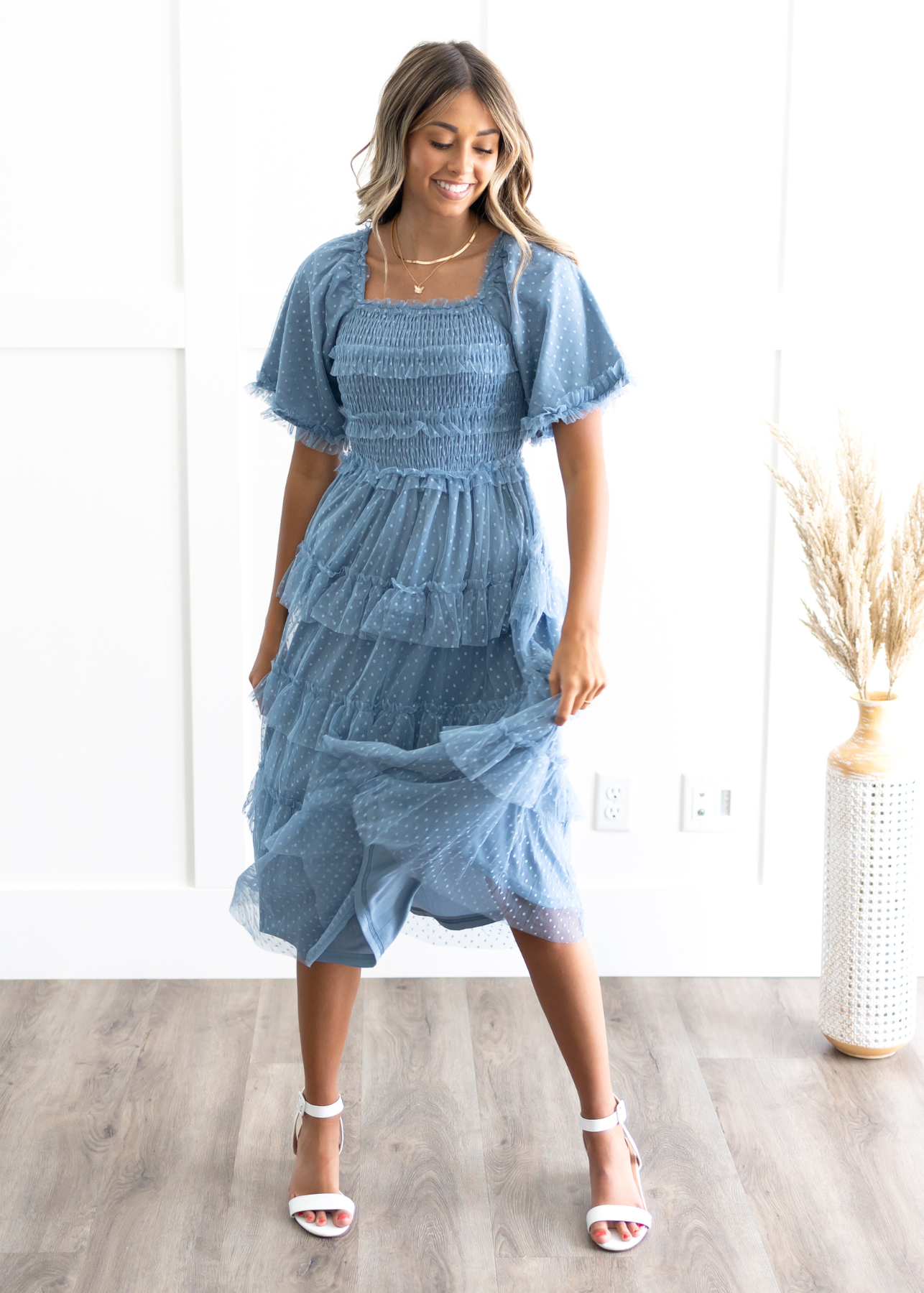Keziah Dusty Blue Dress