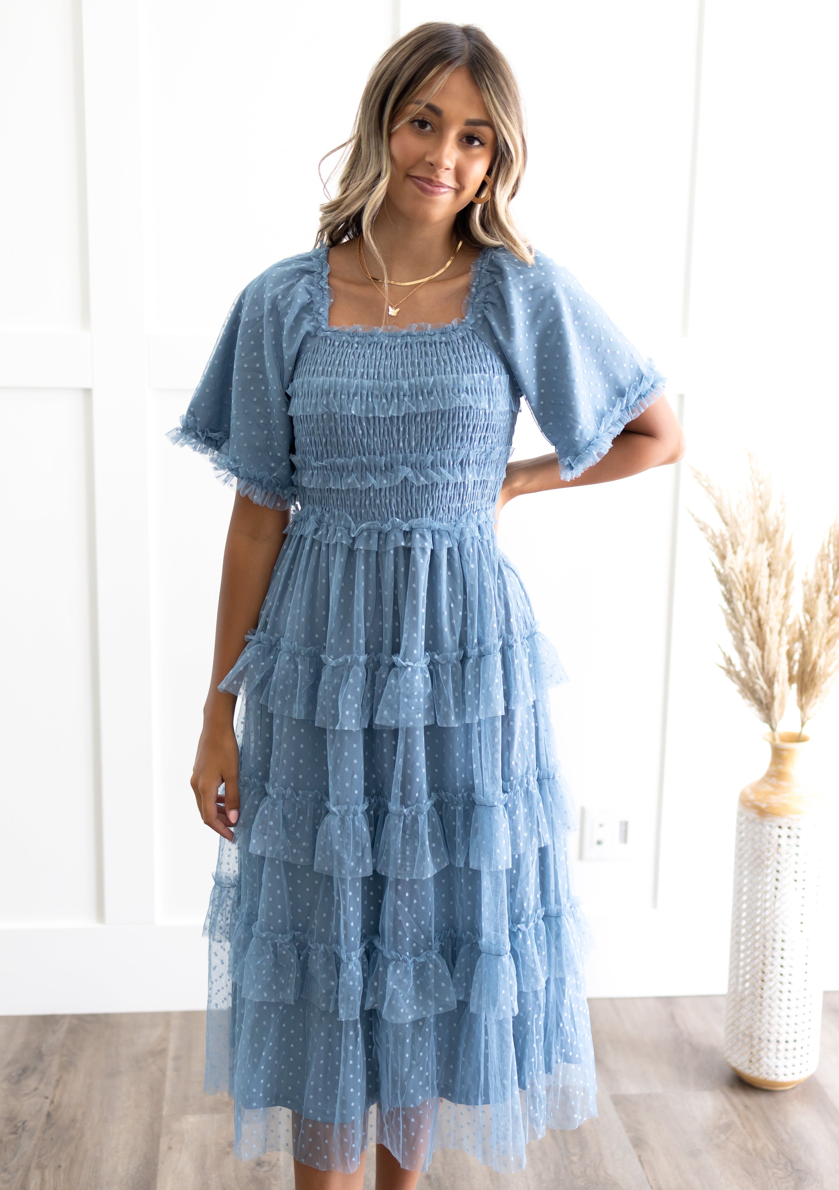 Keziah Dusty Blue Dress