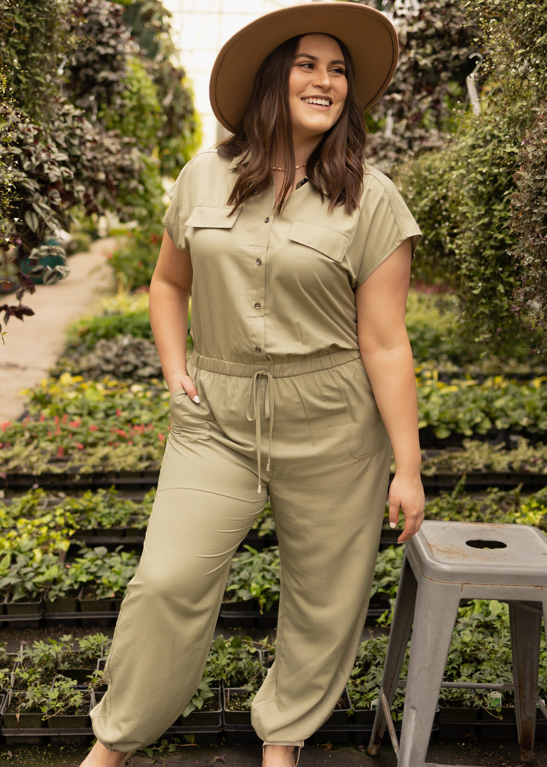 Kia Light Olive Jumpsuit