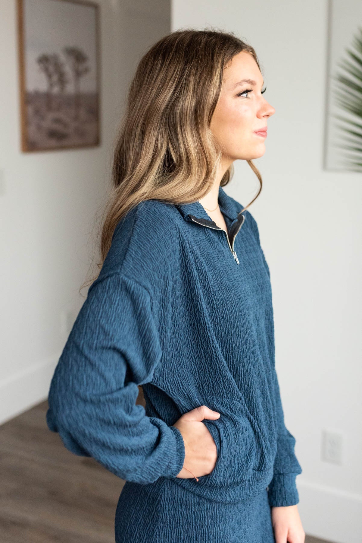 Kirstie Navy Knit Pullover