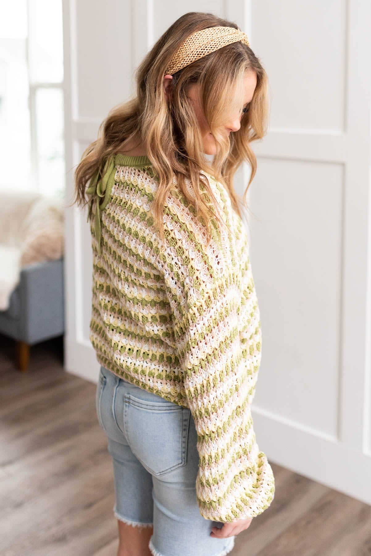Kirsty Lime Knit Pullover
