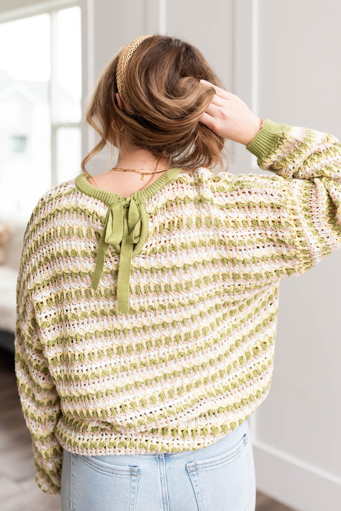 Kirsty Lime Knit Pullover