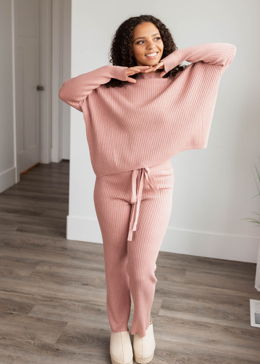 Kora Blush Sweater Pants