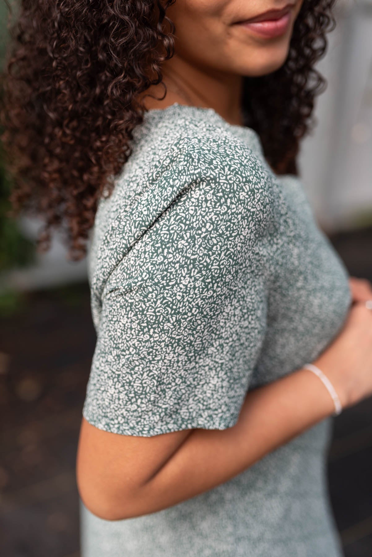 Kyleigh Deep Green Button Down Dress