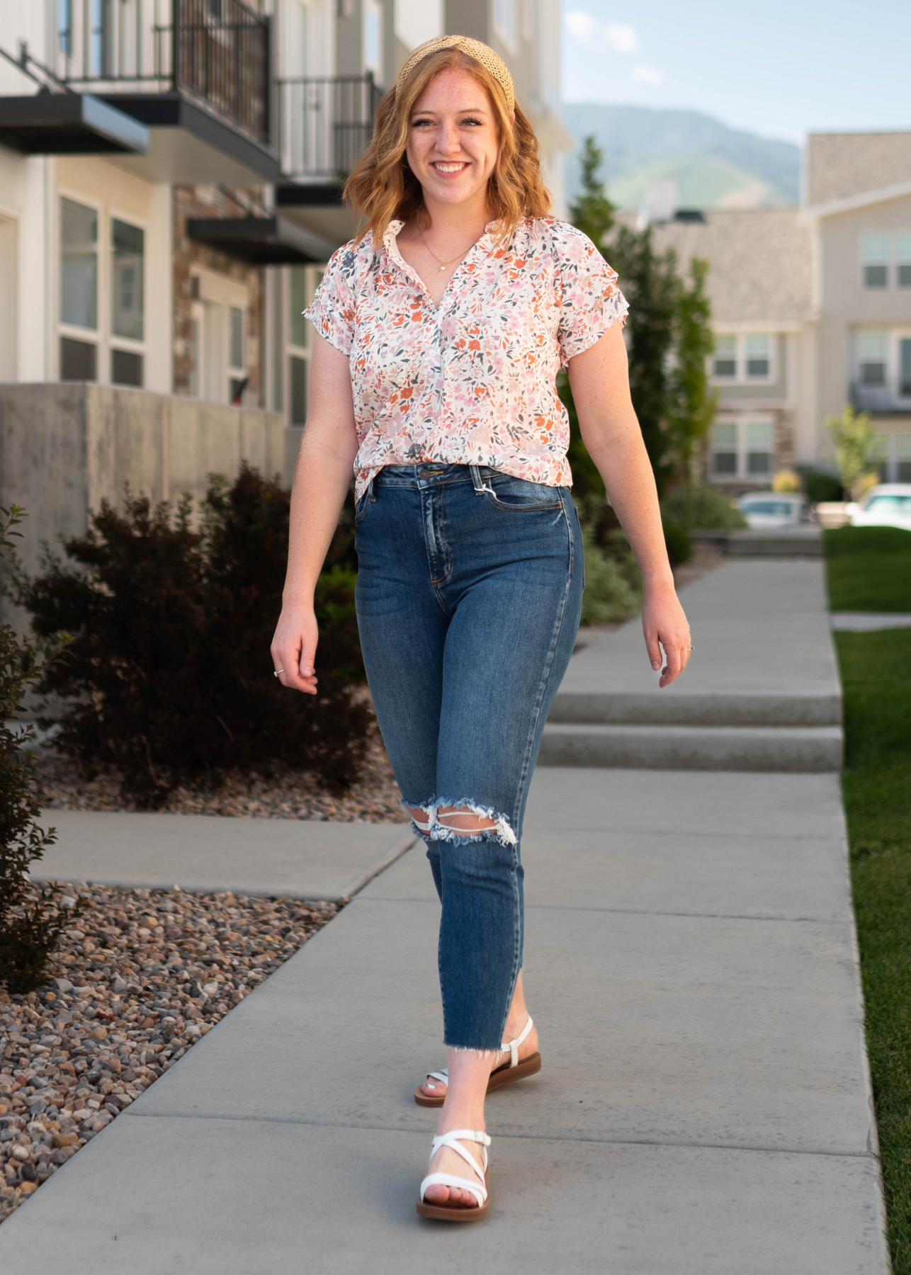 Kyra Ivory Floral Top