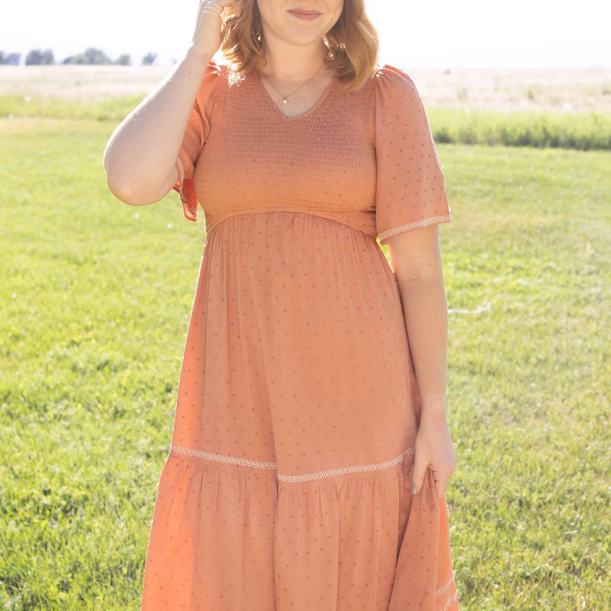 Lakelyn Terracotta Dress