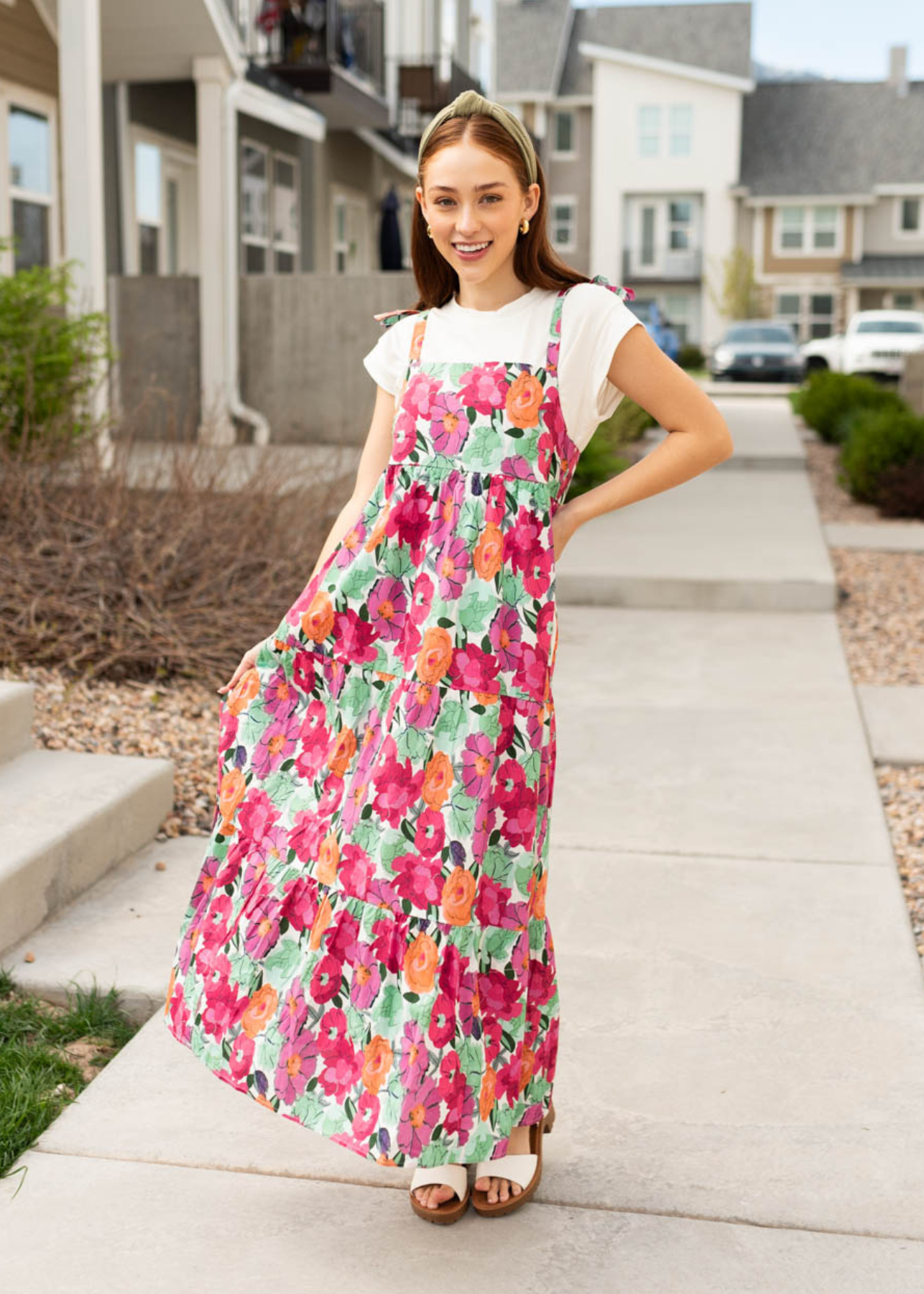 Lanie Multi Floral Tie Dress