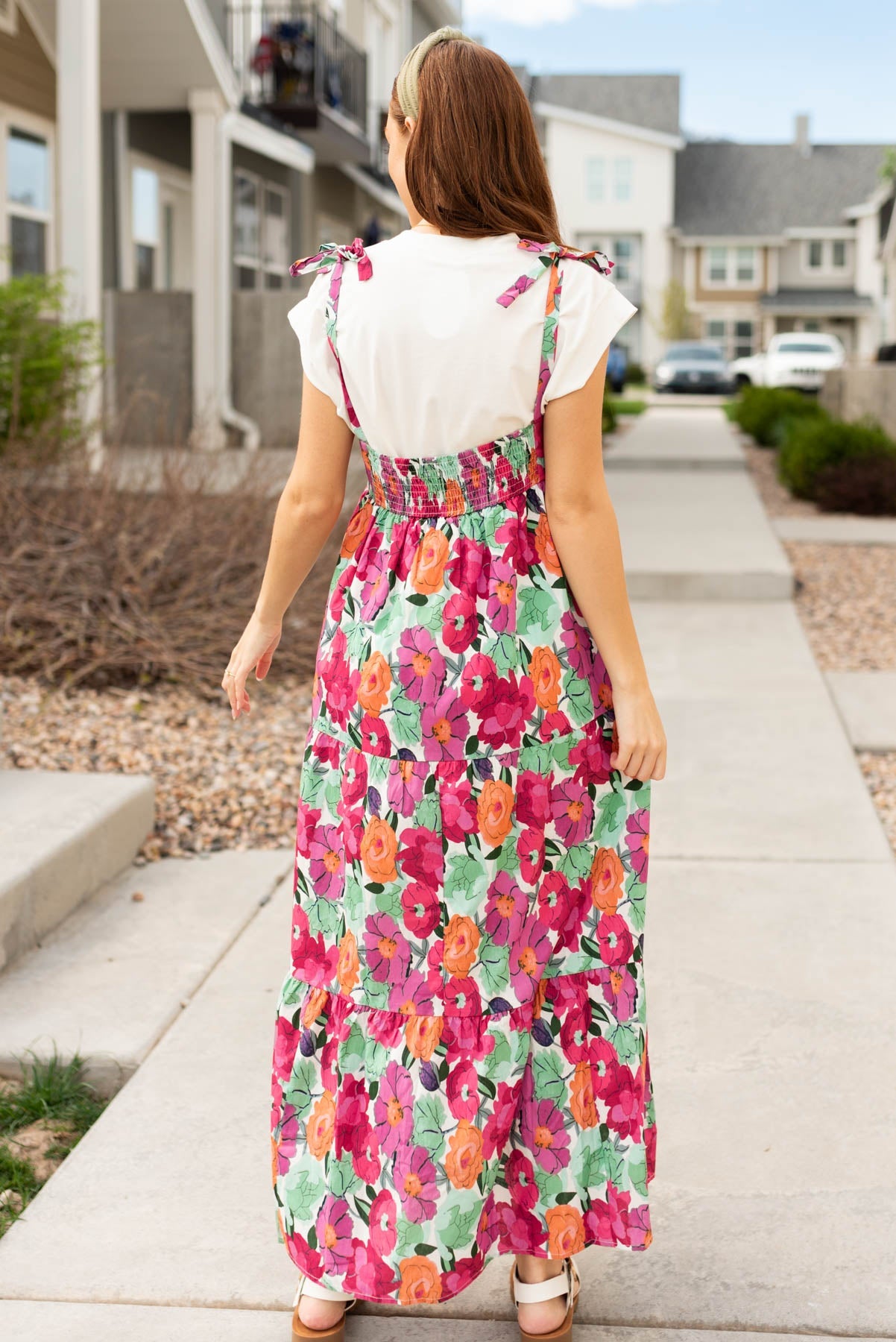 Lanie Multi Floral Tie Dress