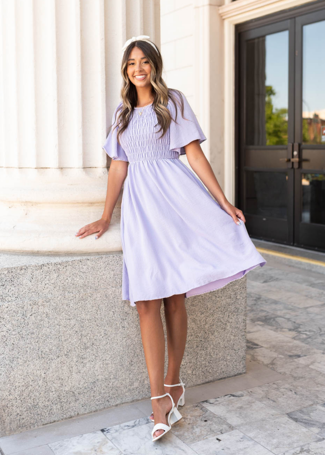 Laura Dusty Purple Midi Dress