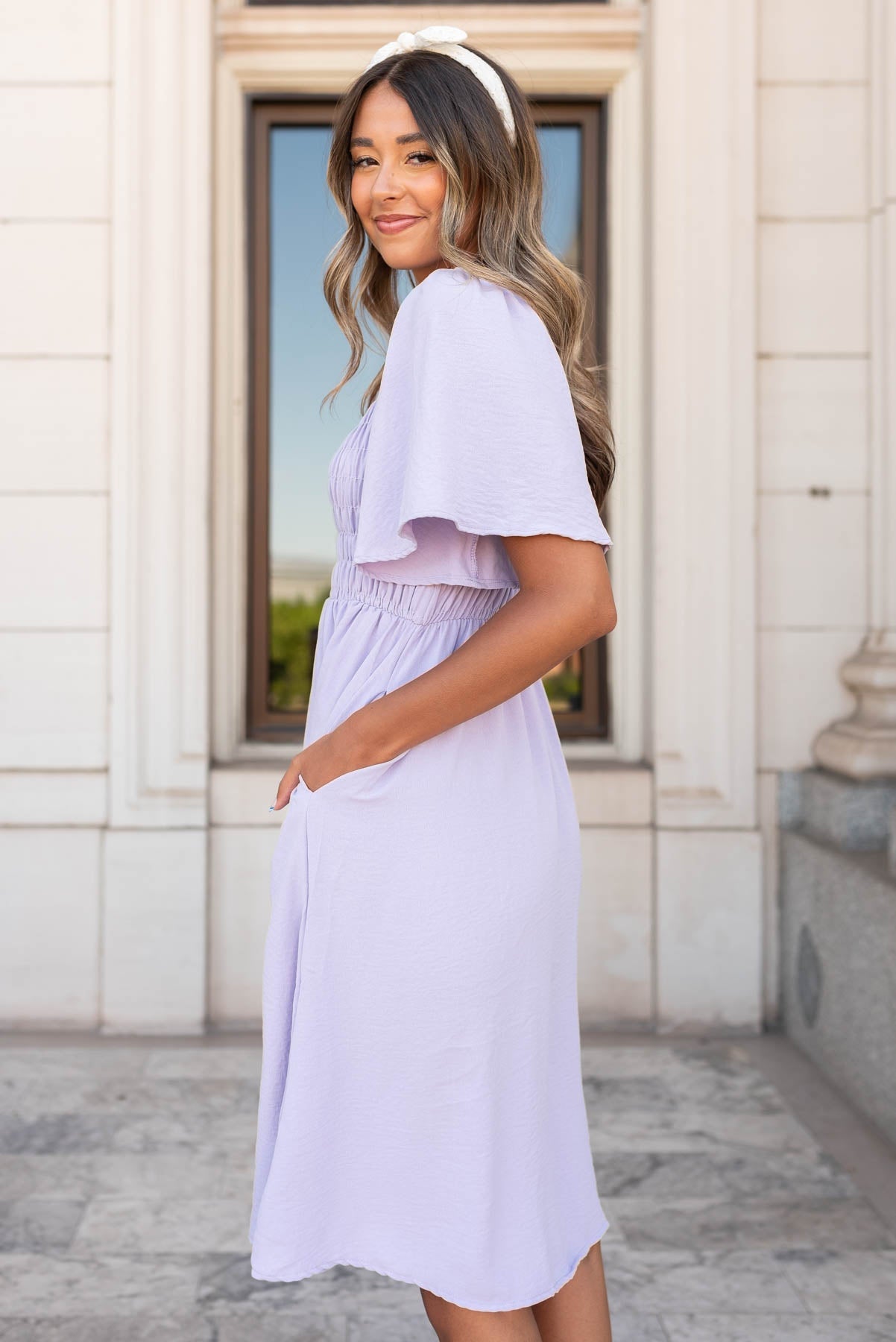 Laura Dusty Purple Midi Dress