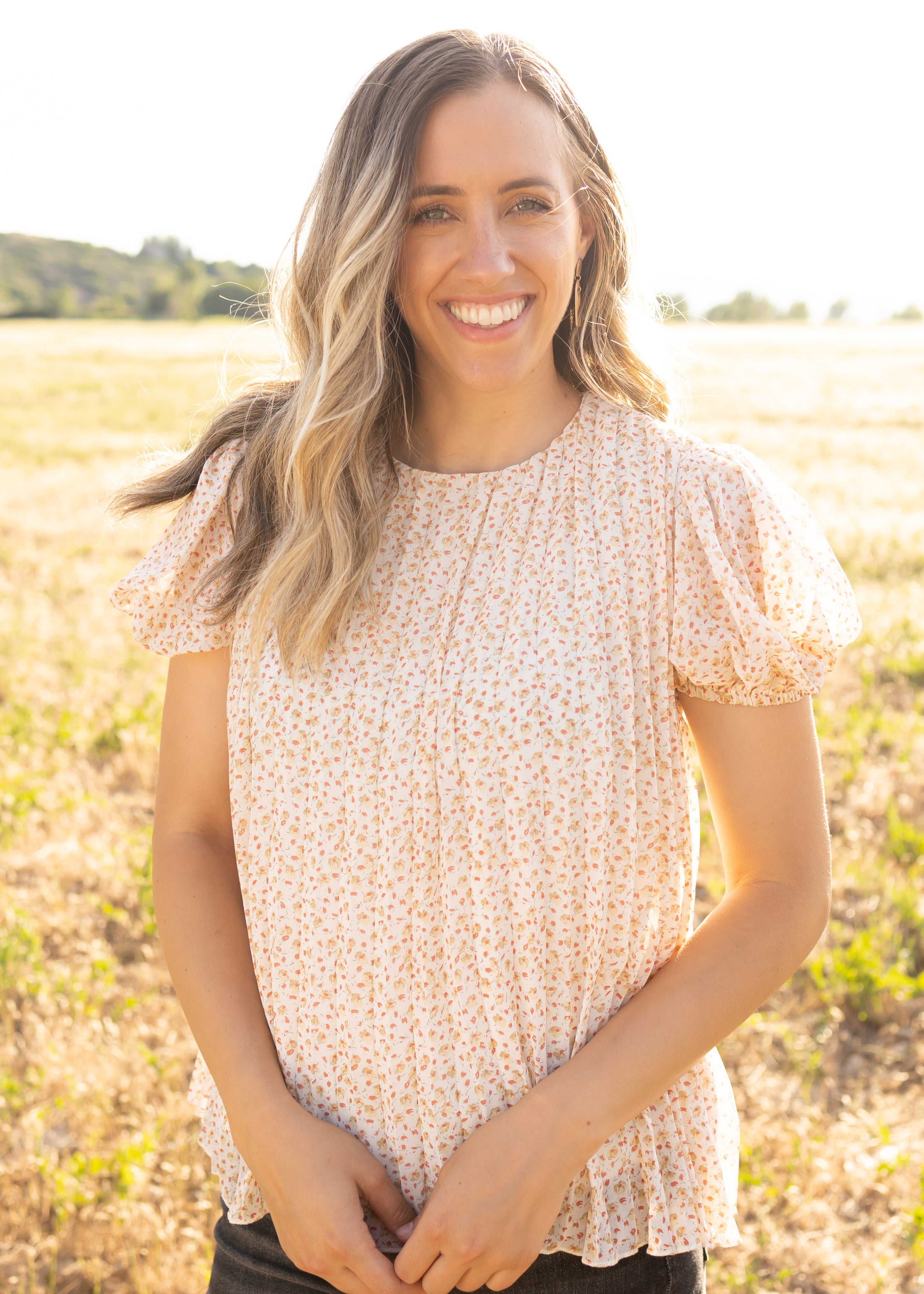 Laurel Ivory Floral Top