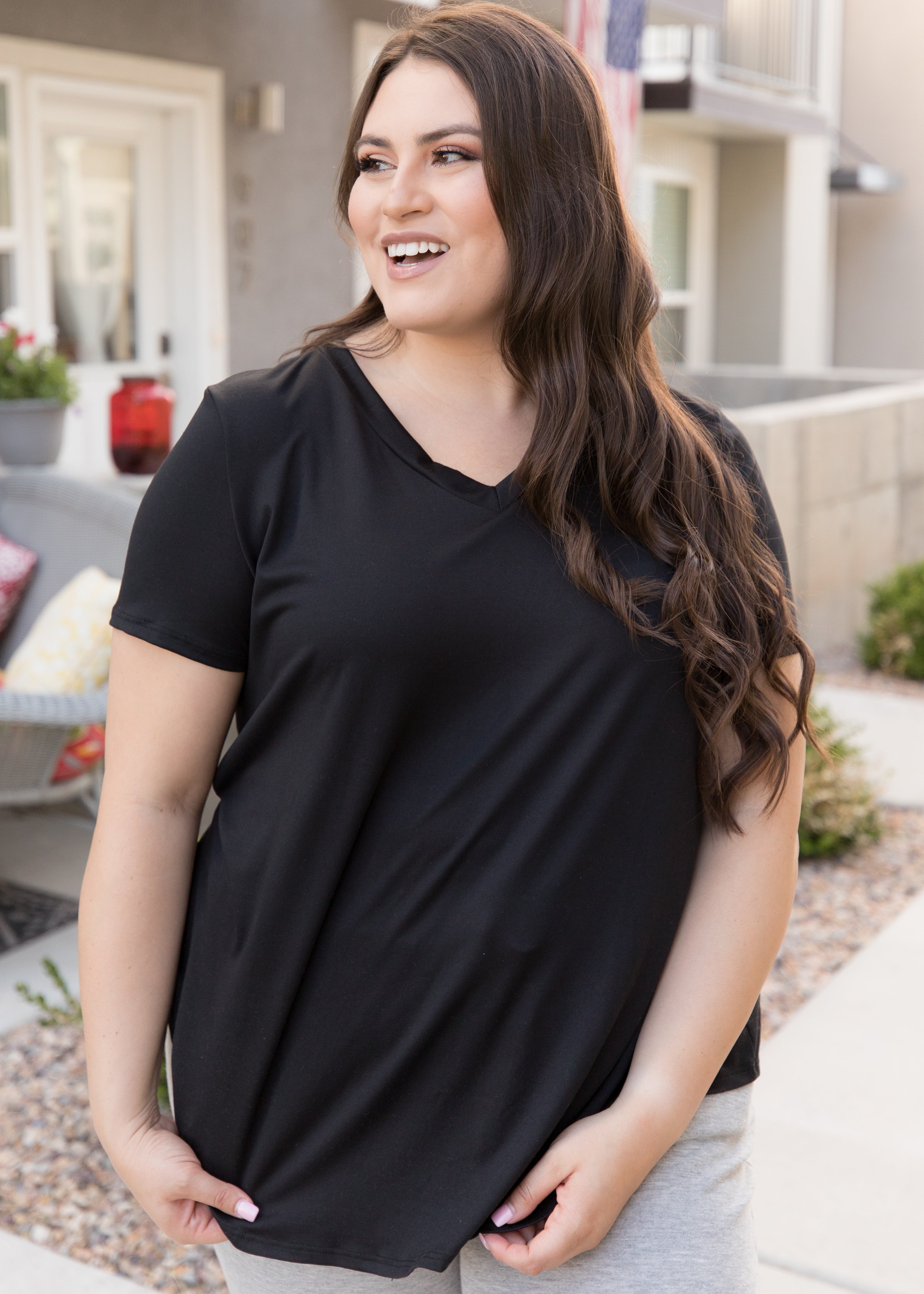 Leave It To Me V Neck Top
